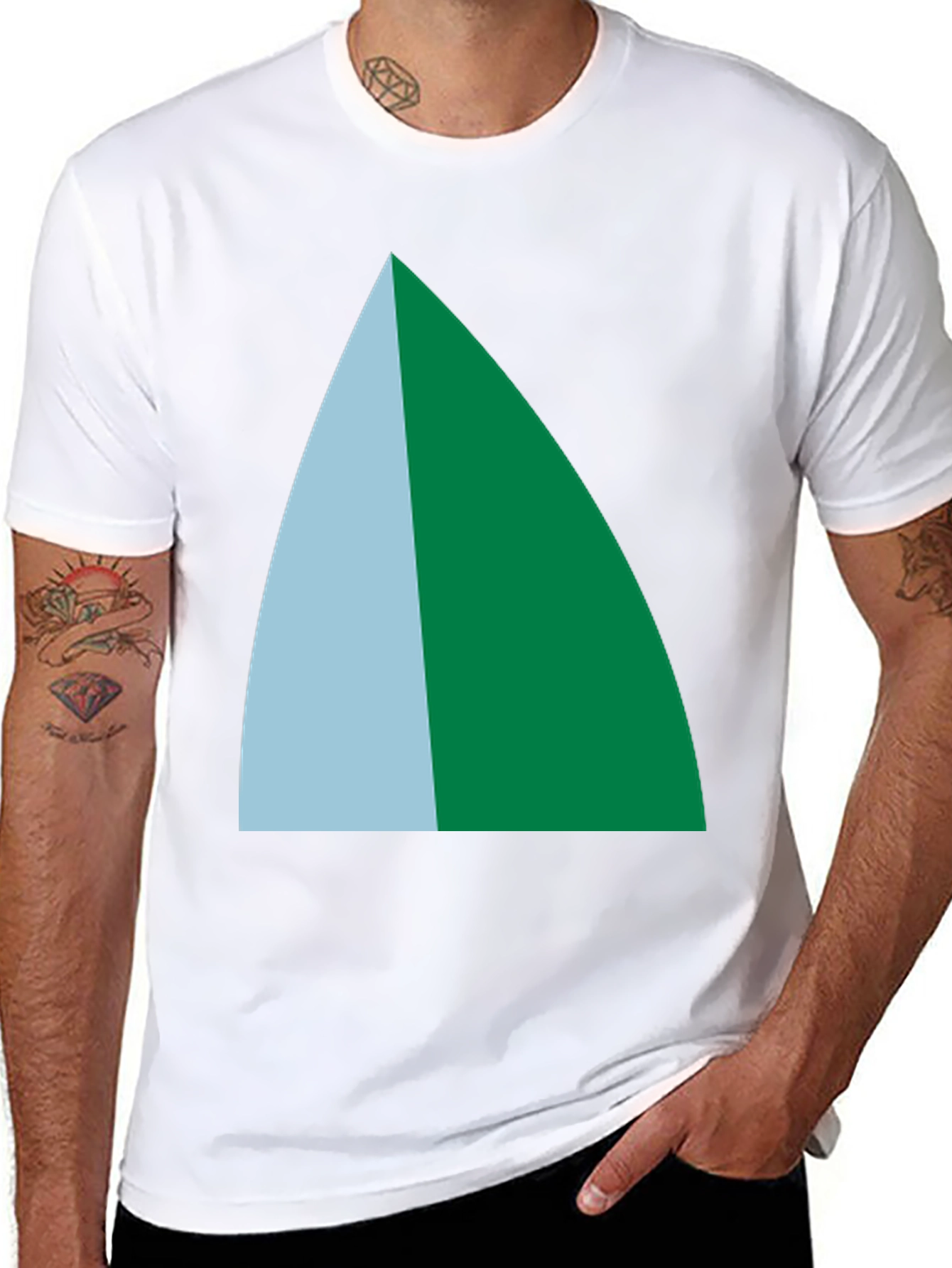 Geometric Triangle Tee - Modern Casual Style