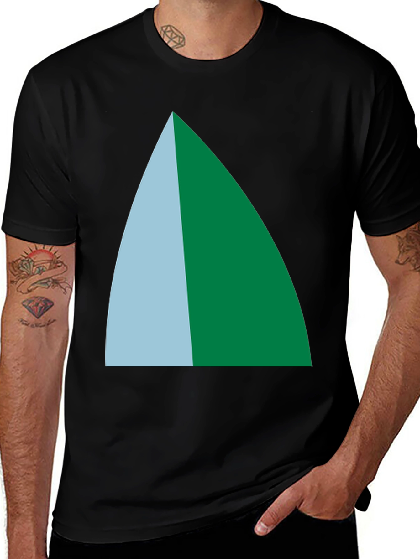 Geometric Triangle Tee - Modern Casual Style
