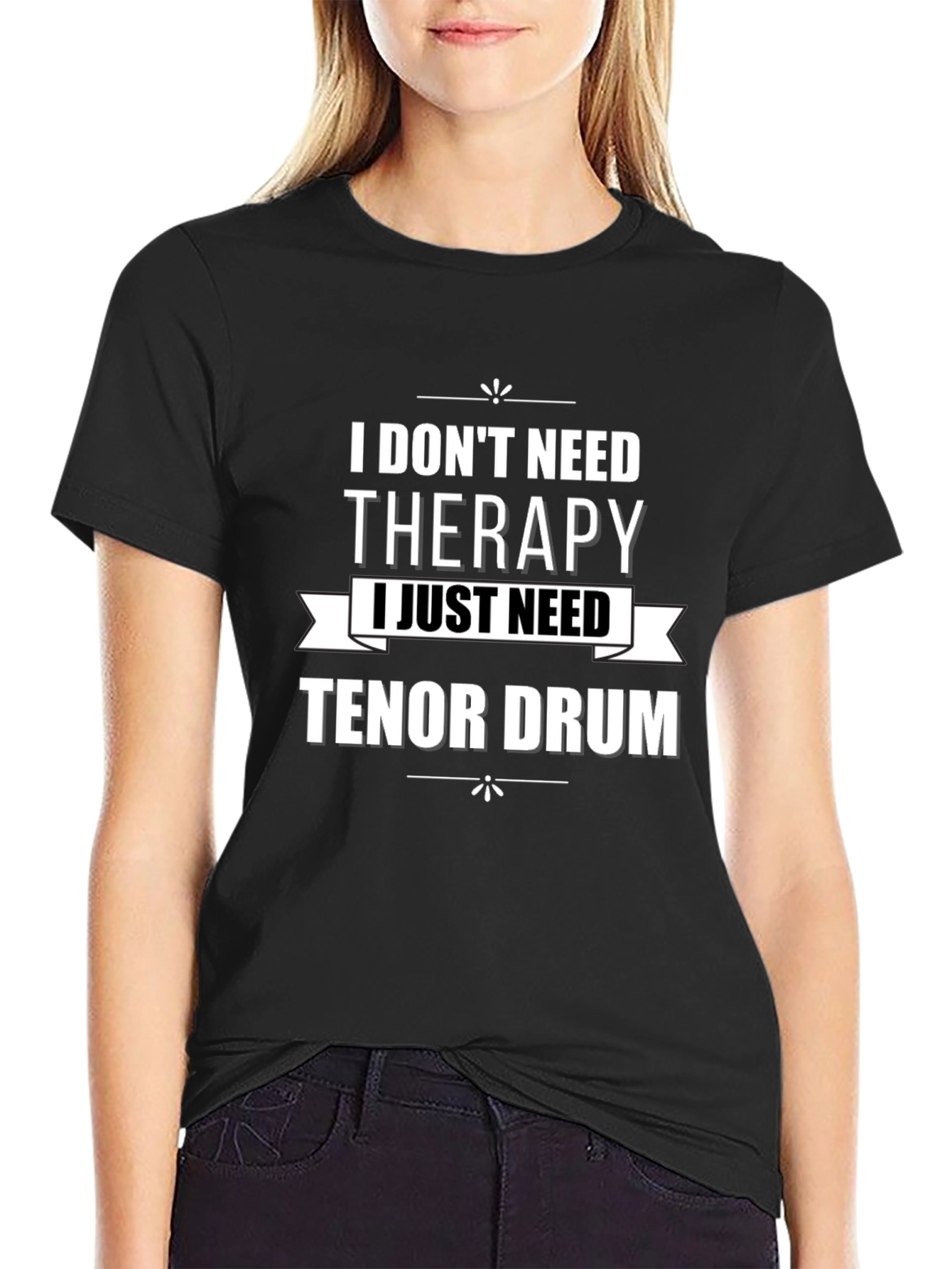 Tenor Drum Therapy T-Shirt - Musicians Humor