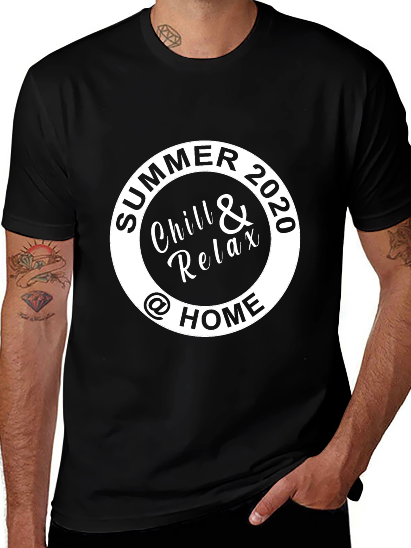 Summer 2020 Chill & Relax at Home Black T-Shirt