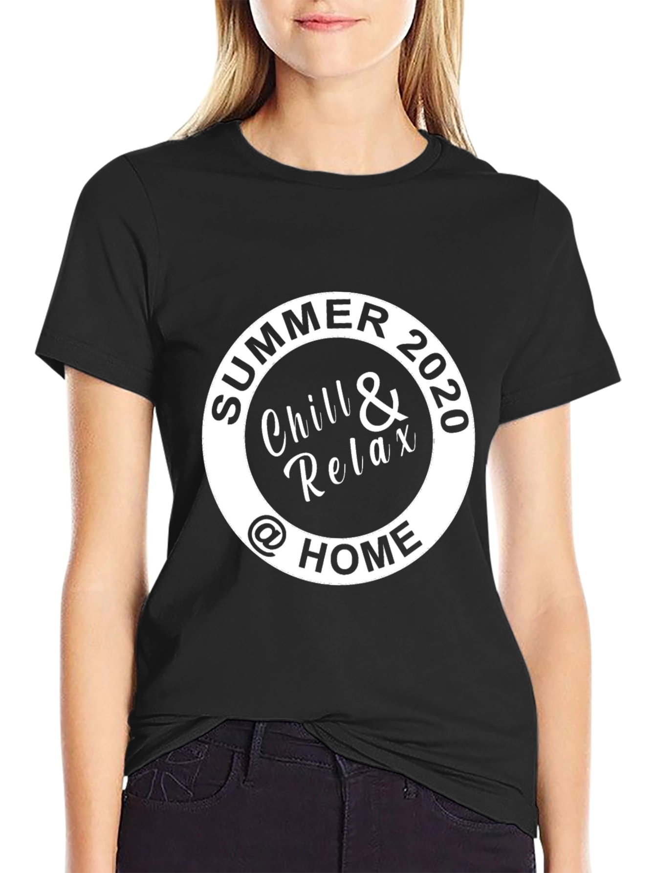 Summer 2020 Chill & Relax at Home Black T-Shirt