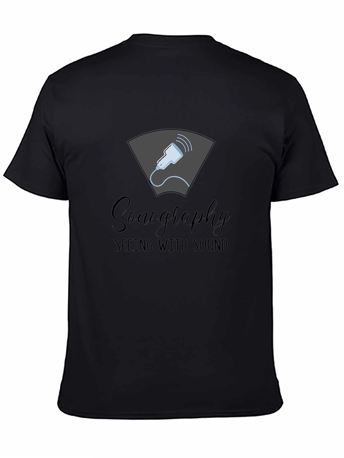 Sonography Seeing With Sound Black T-Shirt