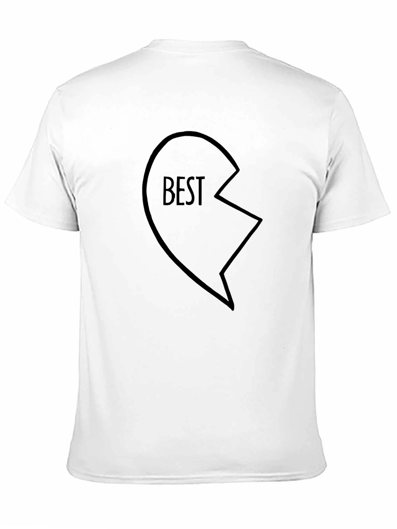 Best Friends Matching Half Heart T-Shirt