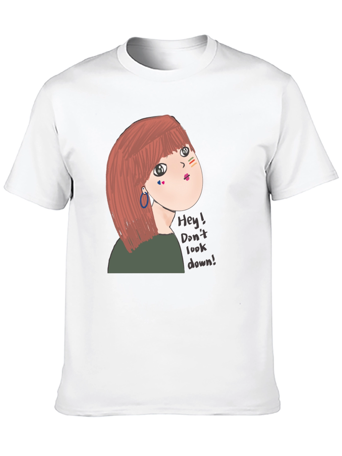 Unique Graphic Tee - Dont Look Down! Design