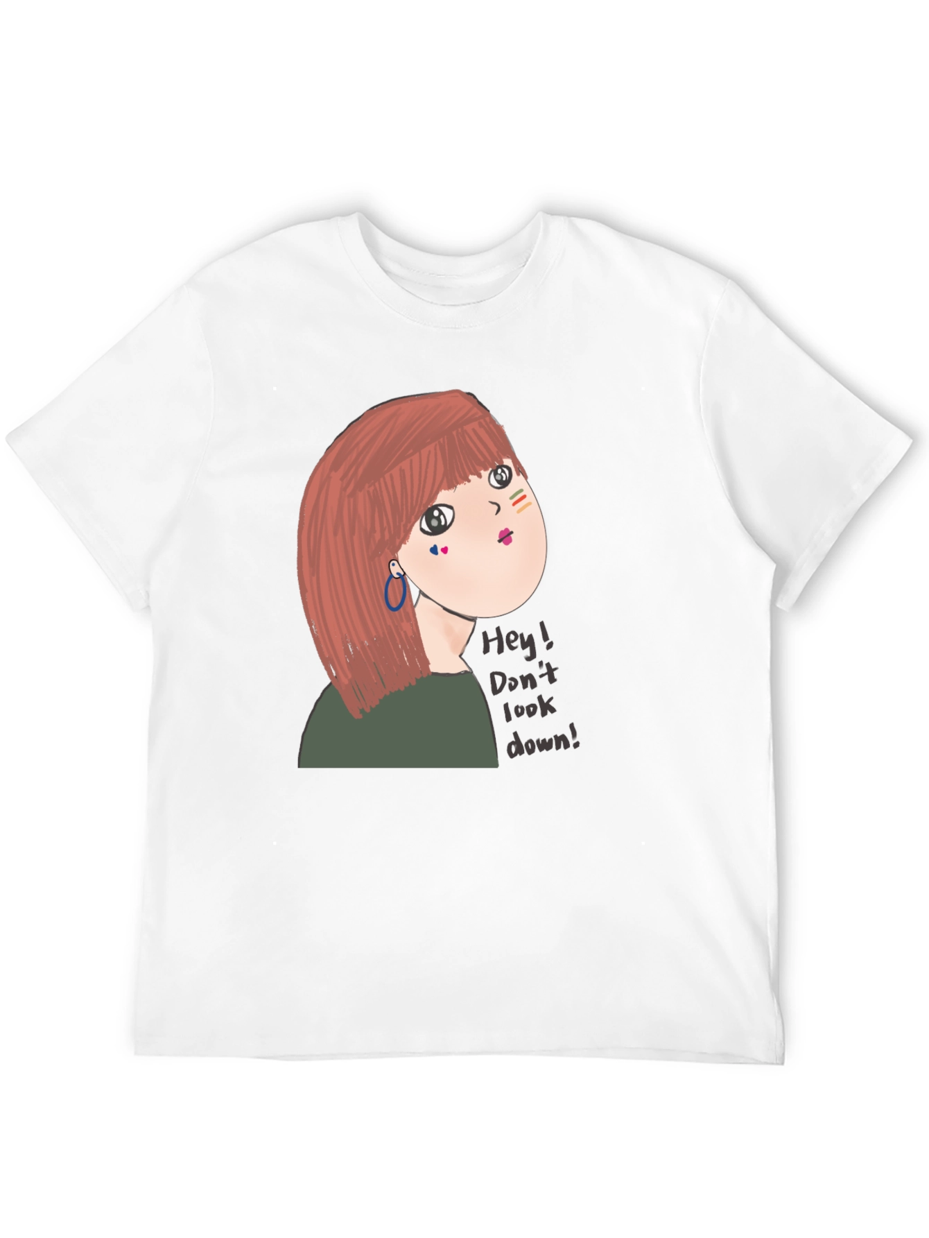 Unique Graphic Tee - Dont Look Down! Design