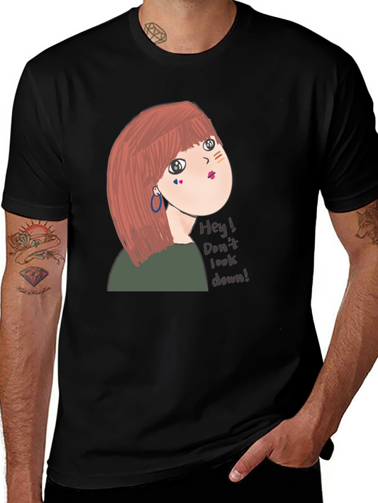 Unique Graphic Tee - Dont Look Down! Design