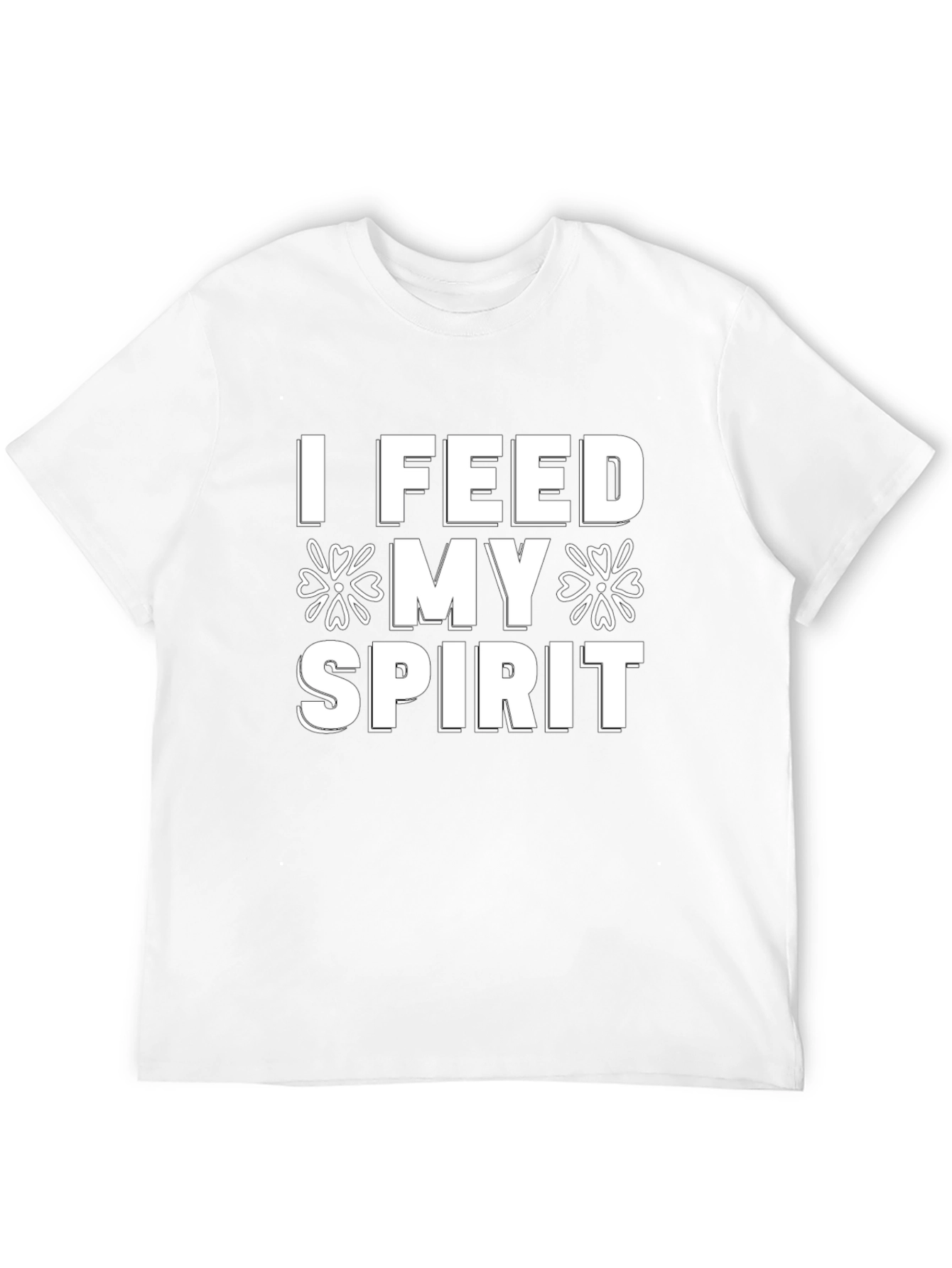 I Feed My Spirit T-Shirt - Black Graphic Tee