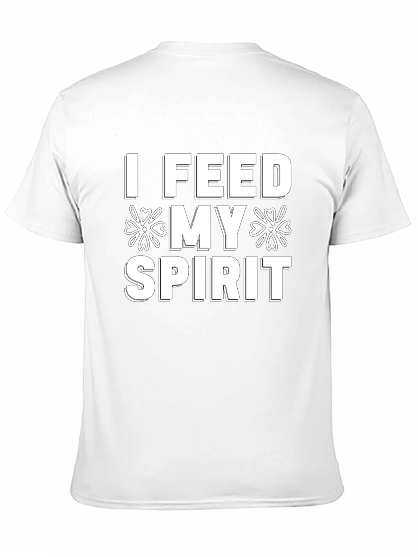 I Feed My Spirit T-Shirt - Black Graphic Tee