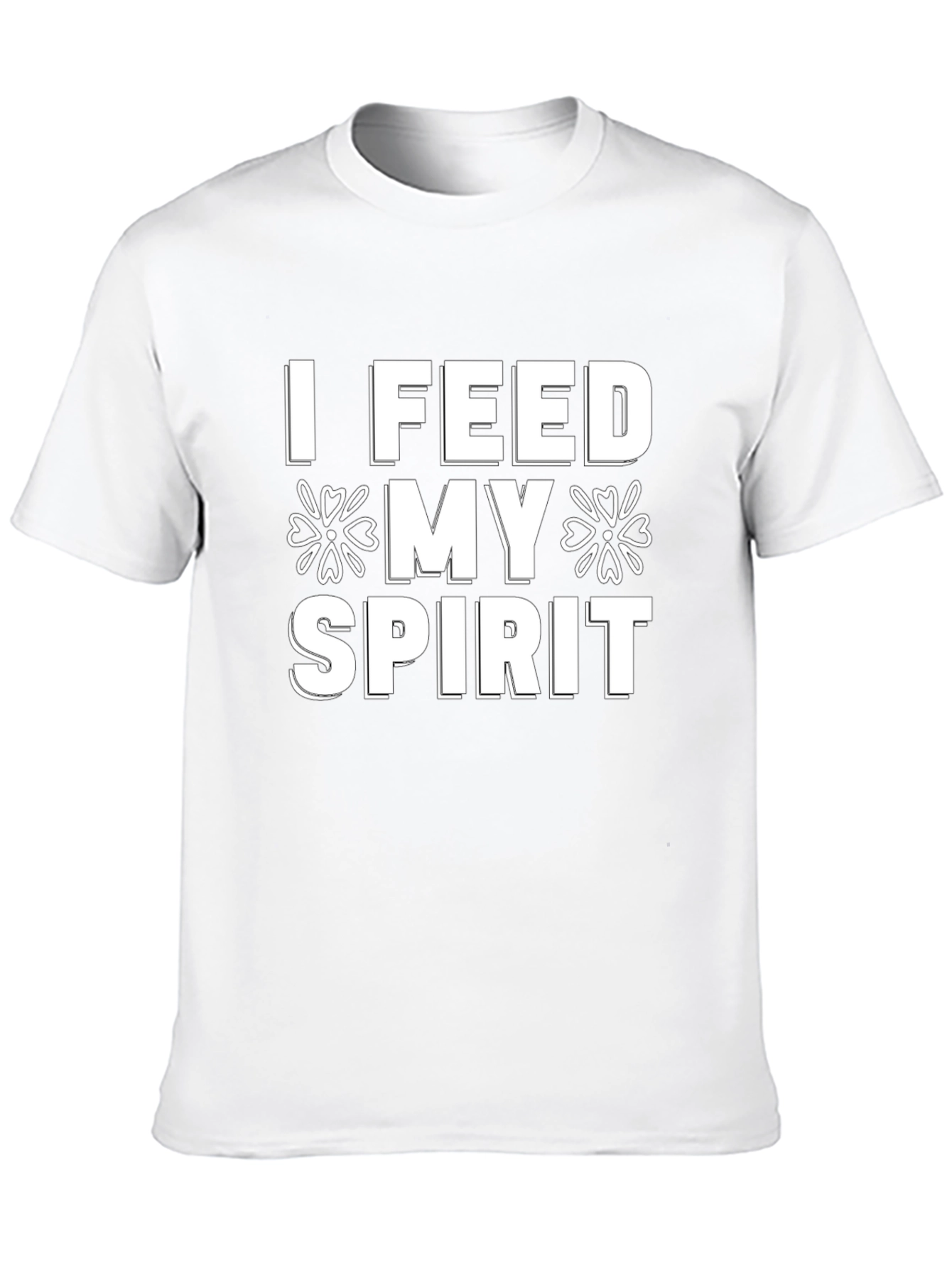 I Feed My Spirit T-Shirt - Black Graphic Tee