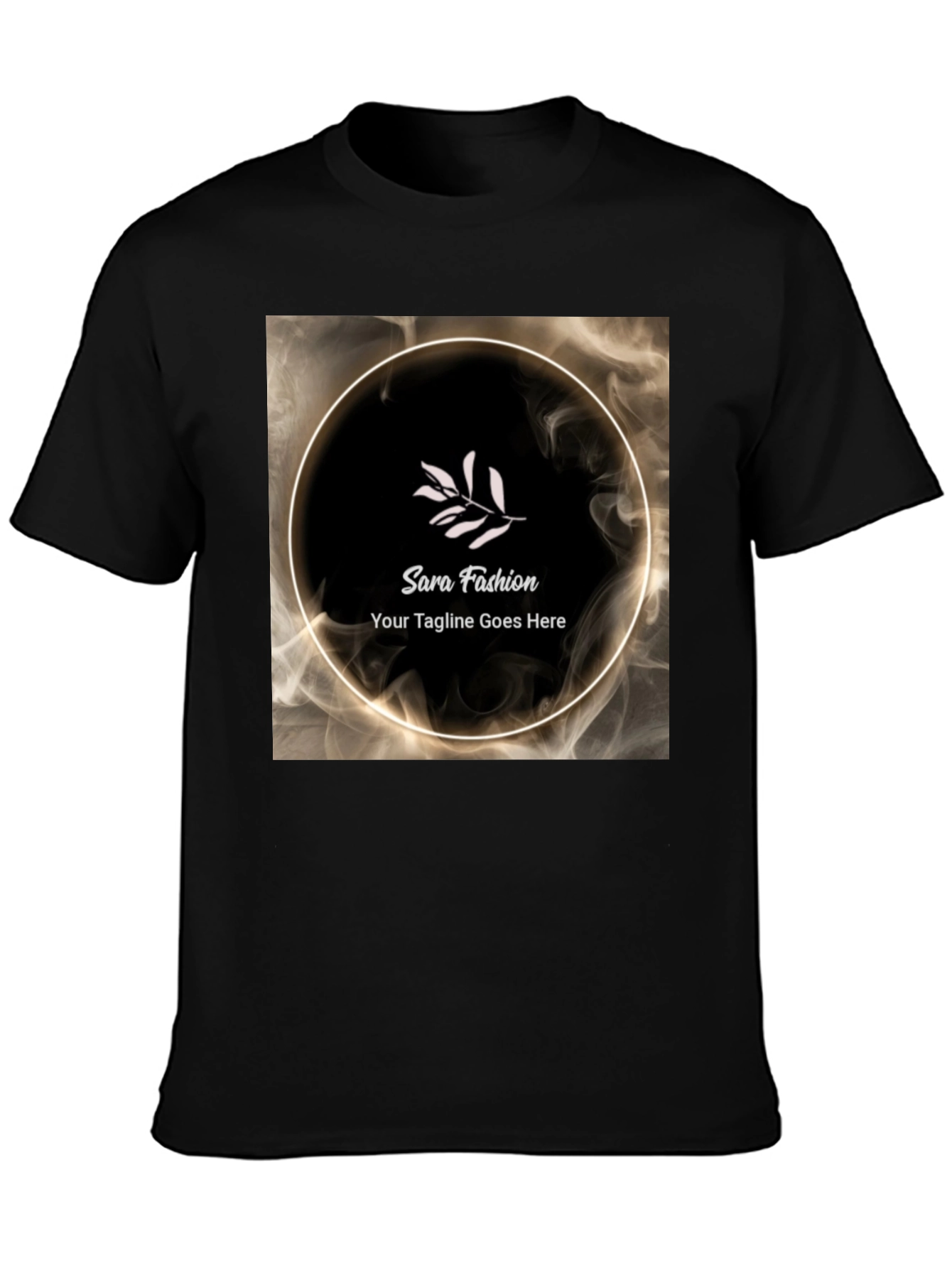Stylish Black T-Shirt with Sara Fashion Logo