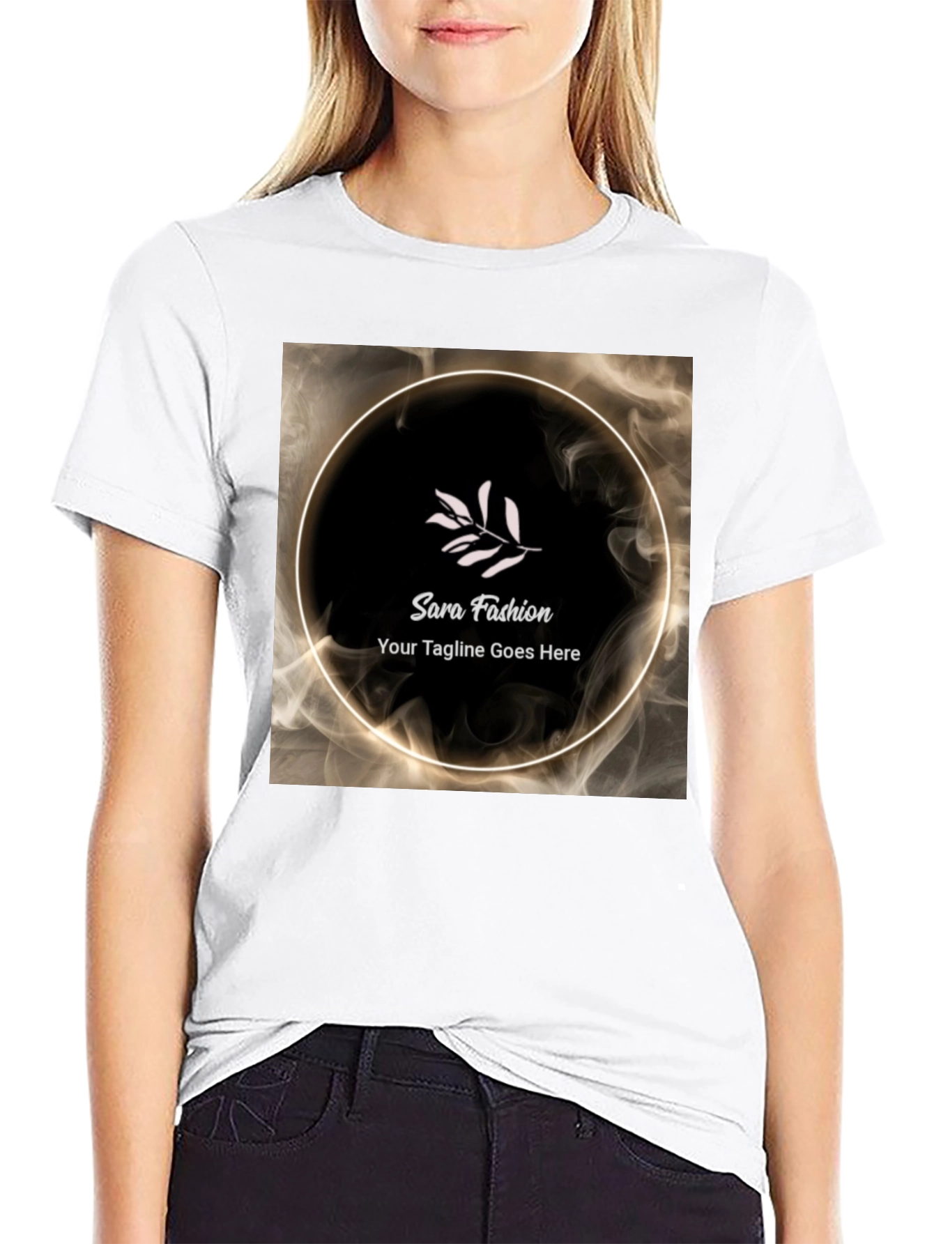 Stylish Black T-Shirt with Sara Fashion Logo
