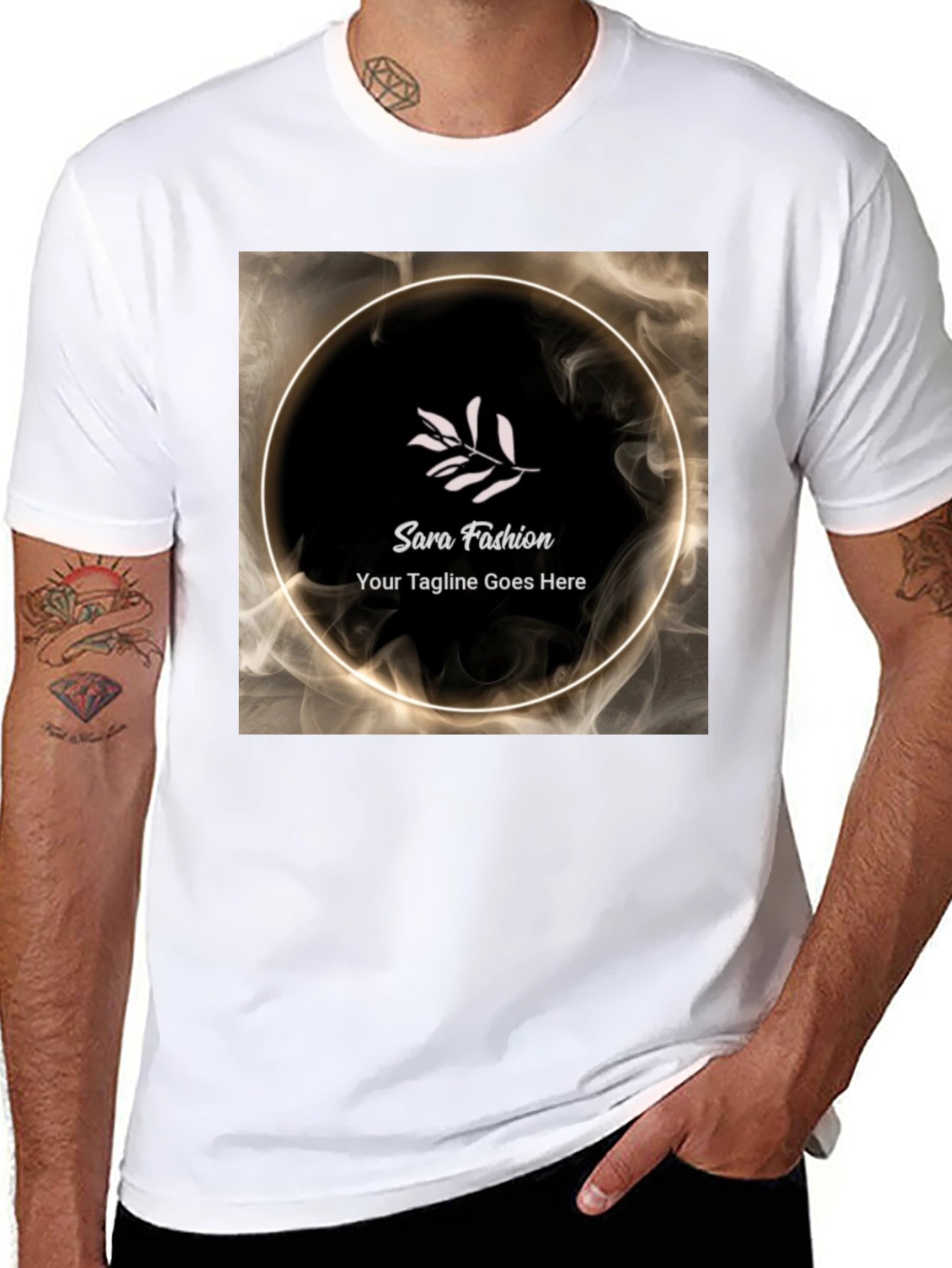 Stylish Black T-Shirt with Sara Fashion Logo