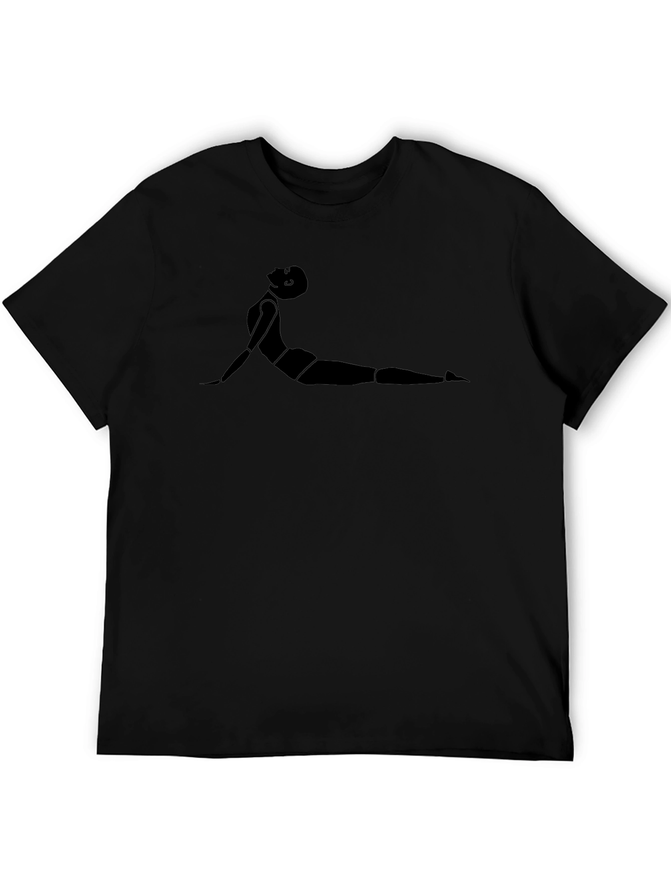Yoga Pose Graphic Black T-Shirt