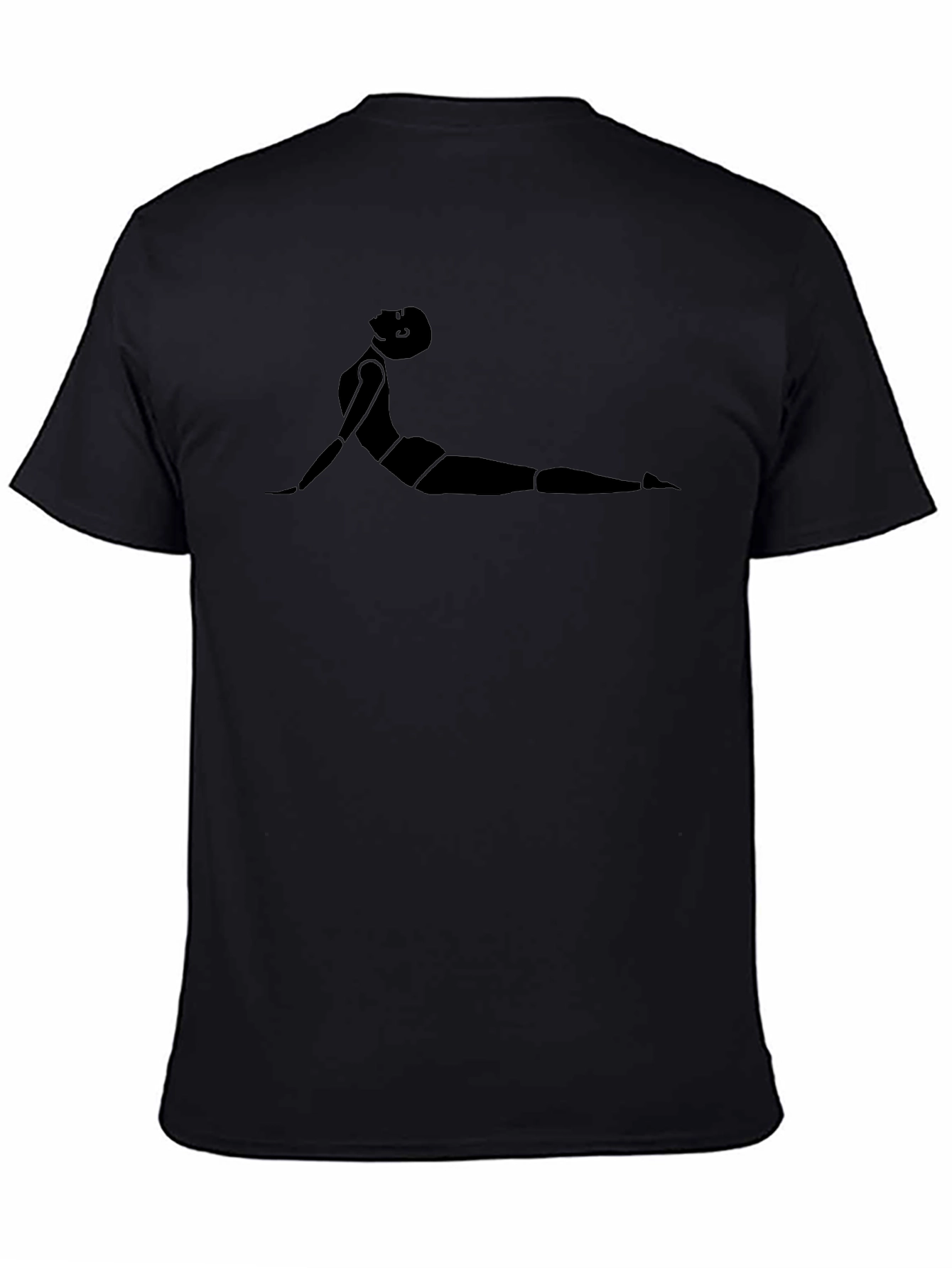 Yoga Pose Graphic Black T-Shirt