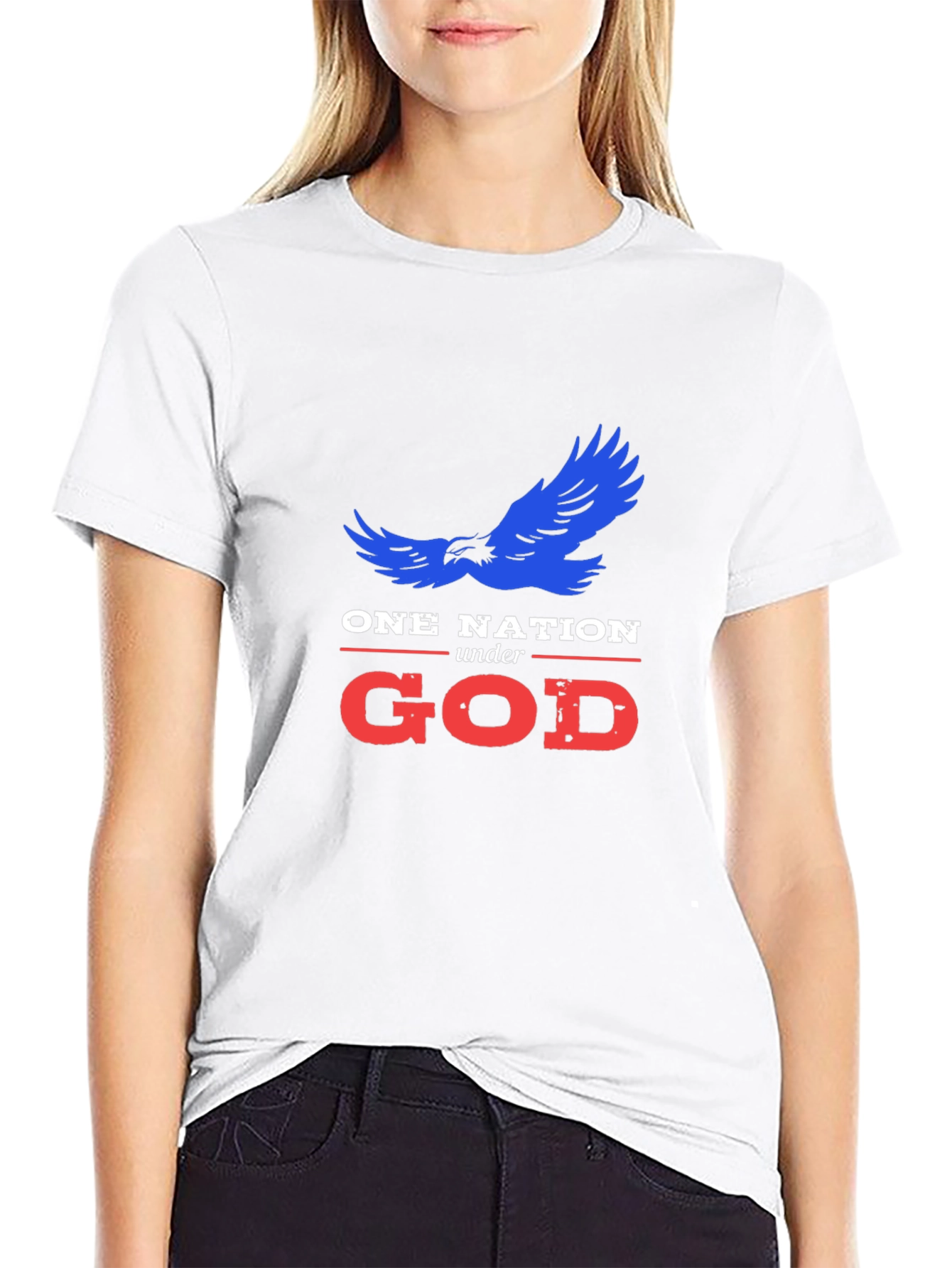 One Nation Under God T-Shirt Patriotic USA Eagle