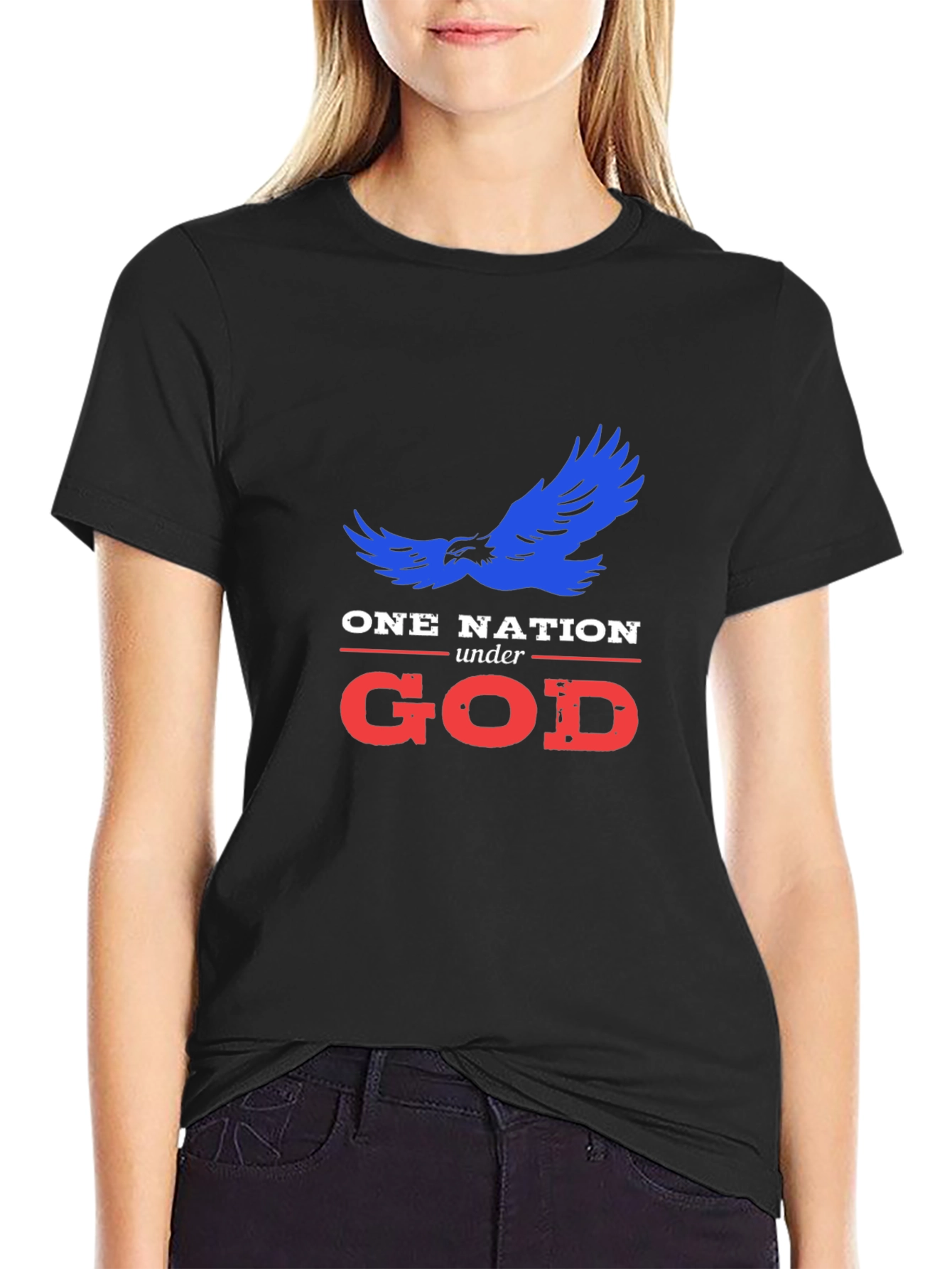 One Nation Under God T-Shirt Patriotic USA Eagle