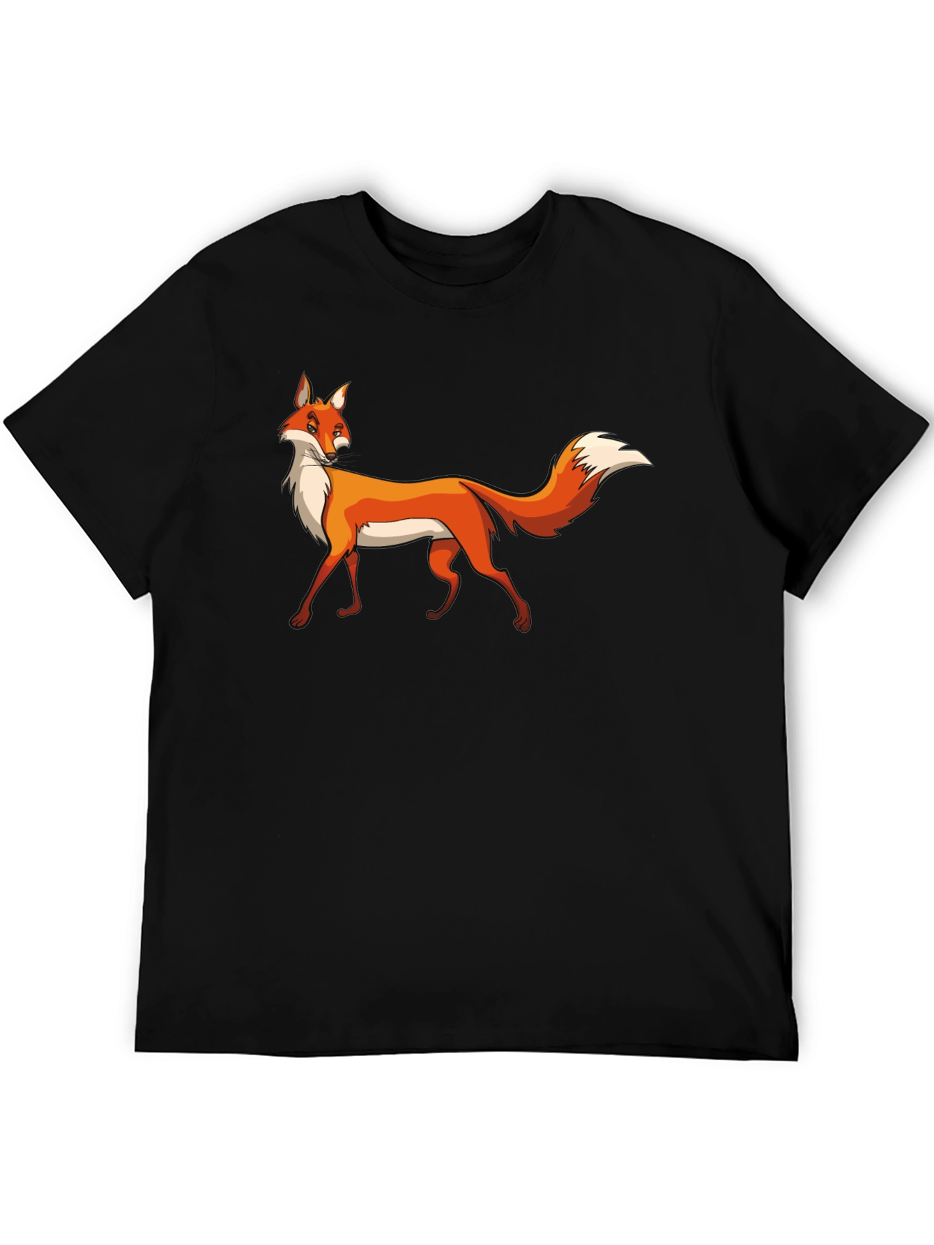 Fox Graphic Black T-Shirt Premium Cotton Tee