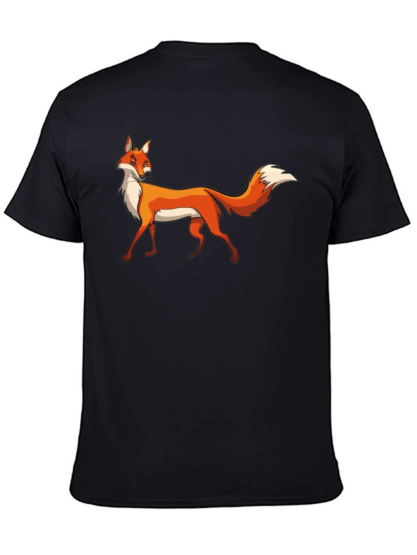 Fox Graphic Black T-Shirt Premium Cotton Tee