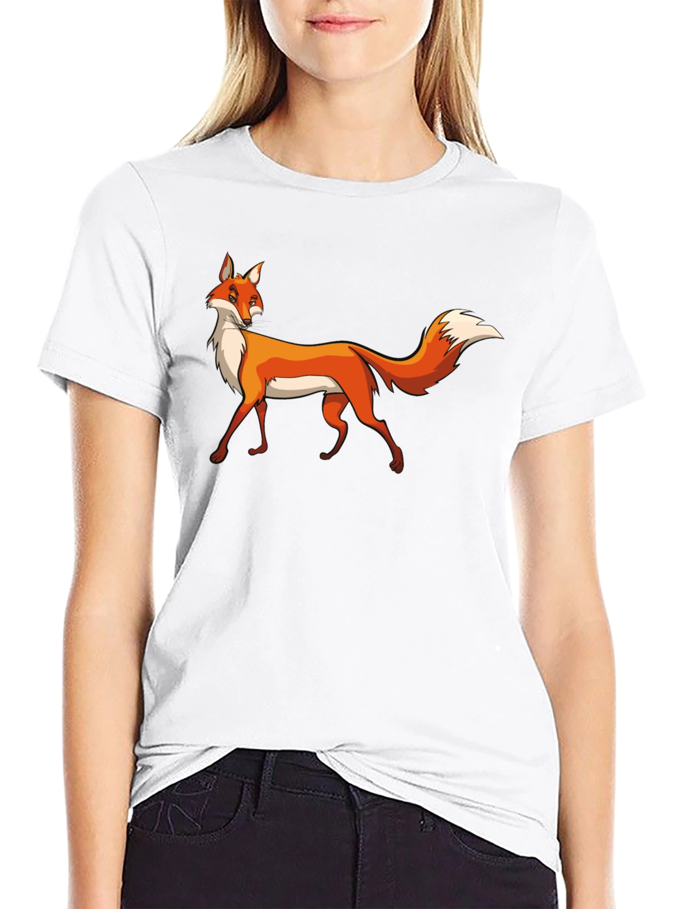 Fox Graphic Black T-Shirt Premium Cotton Tee