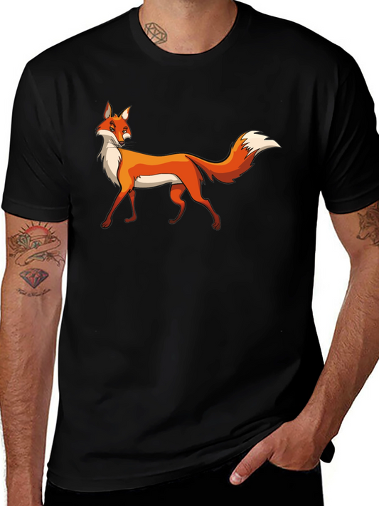 Fox Graphic Black T-Shirt Premium Cotton Tee
