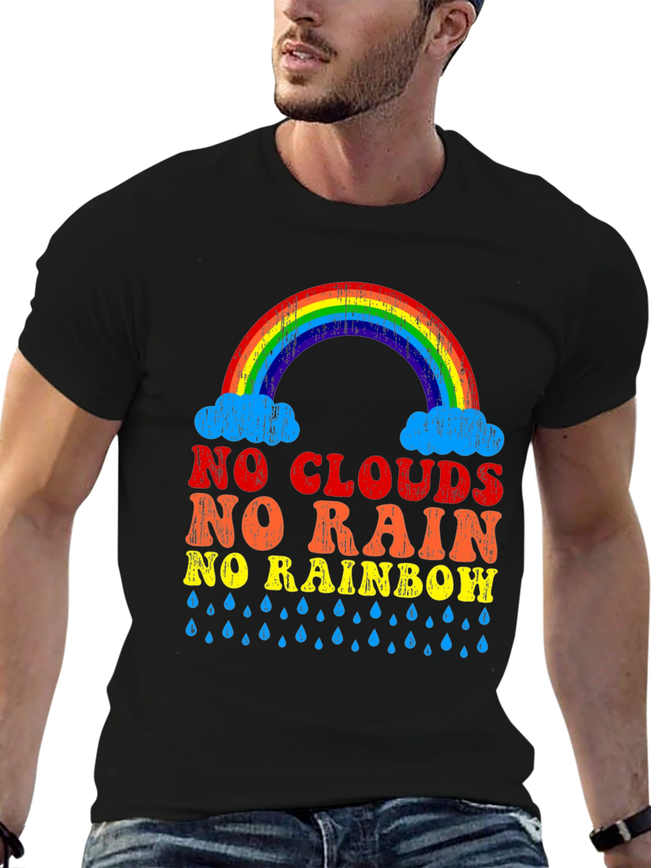 No Clouds No Rain No Rainbow Graphic Tee