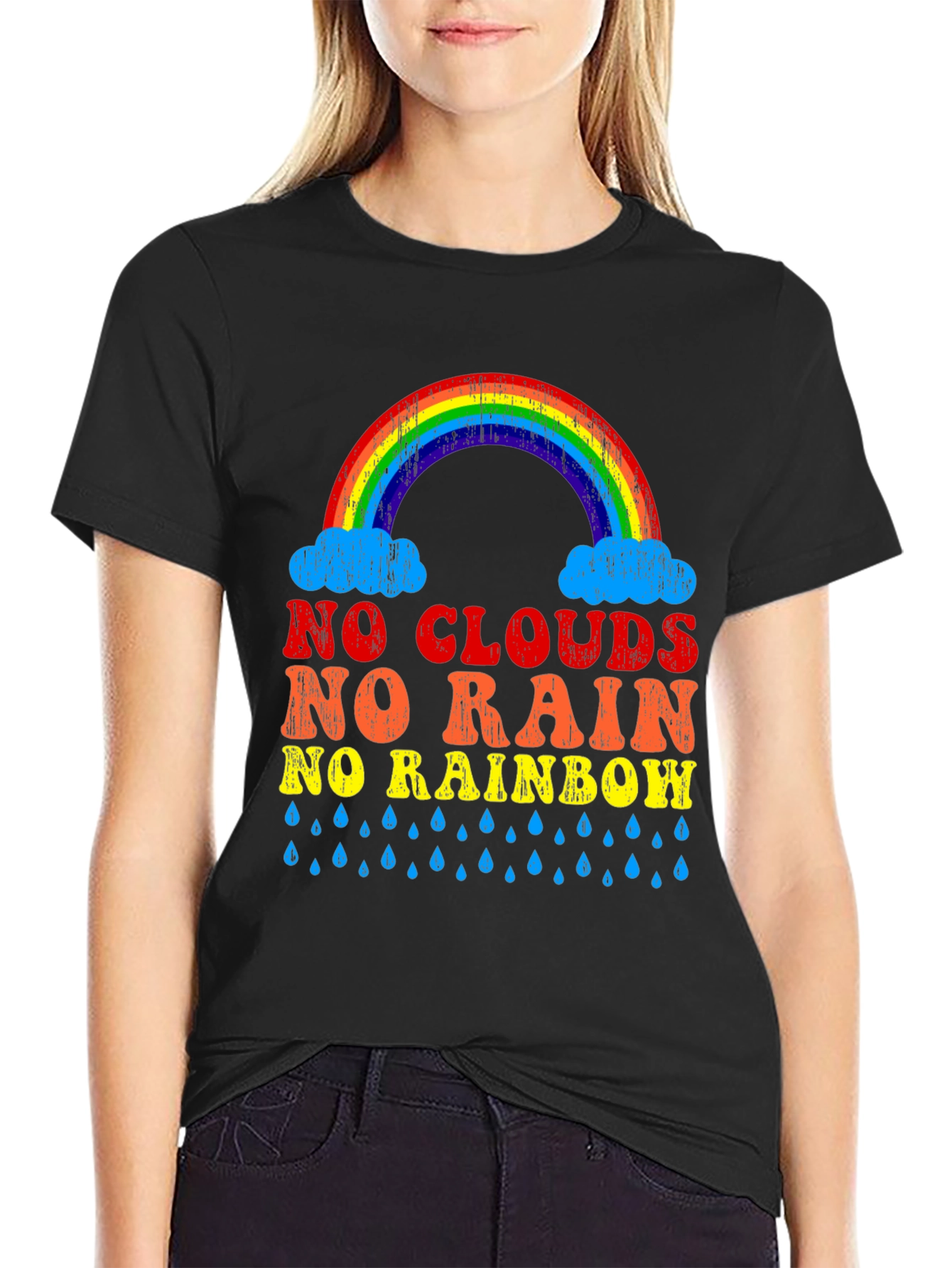 No Clouds No Rain No Rainbow Graphic Tee