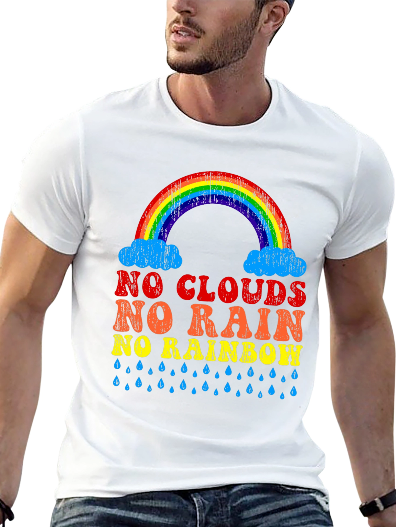 No Clouds No Rain No Rainbow Graphic Tee