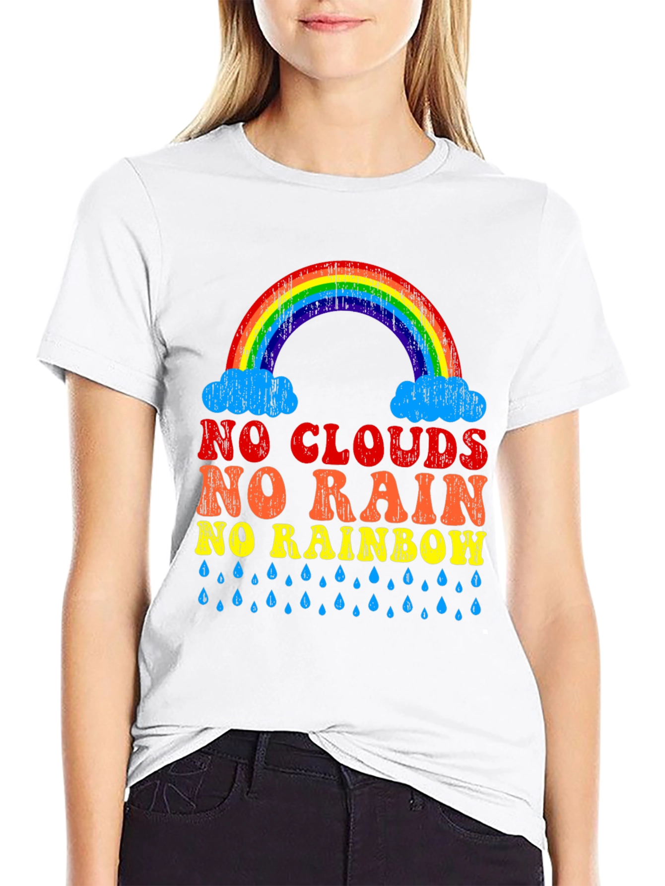 No Clouds No Rain No Rainbow Graphic Tee
