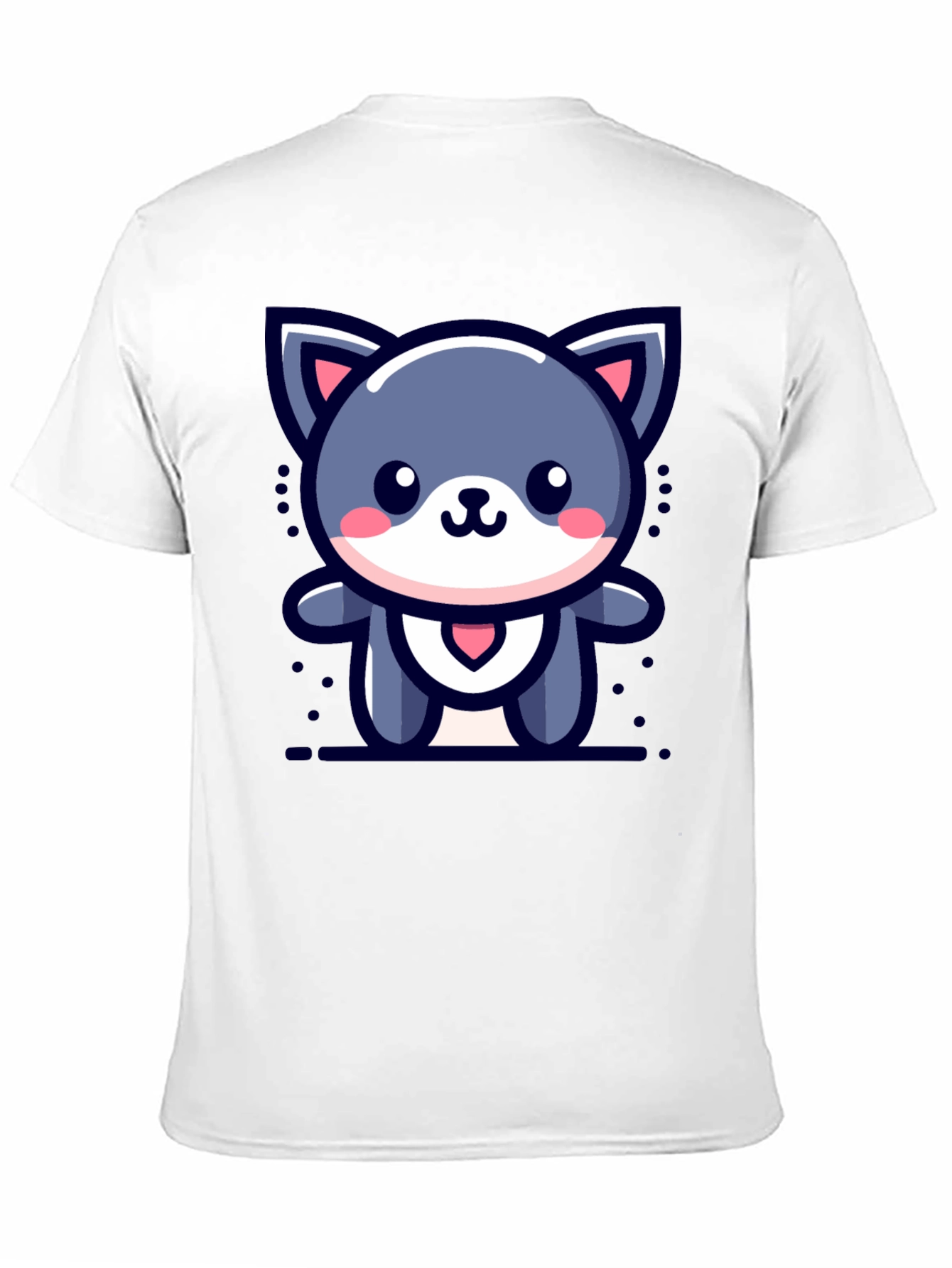 Cute Cartoon Cat Graphic T-Shirt