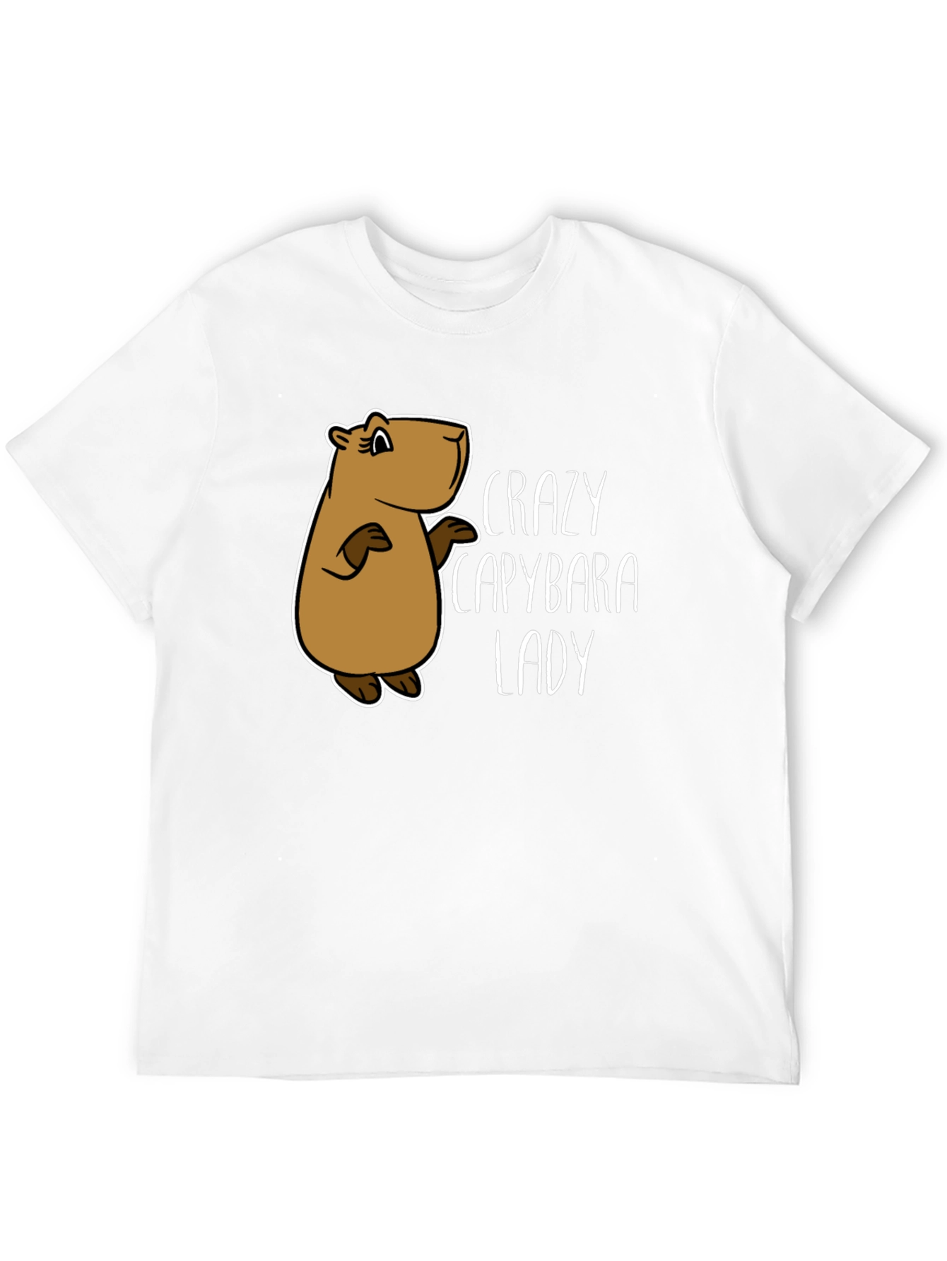 Crazy Capybara Lady T-Shirt - Fun Animal Lover Tee
