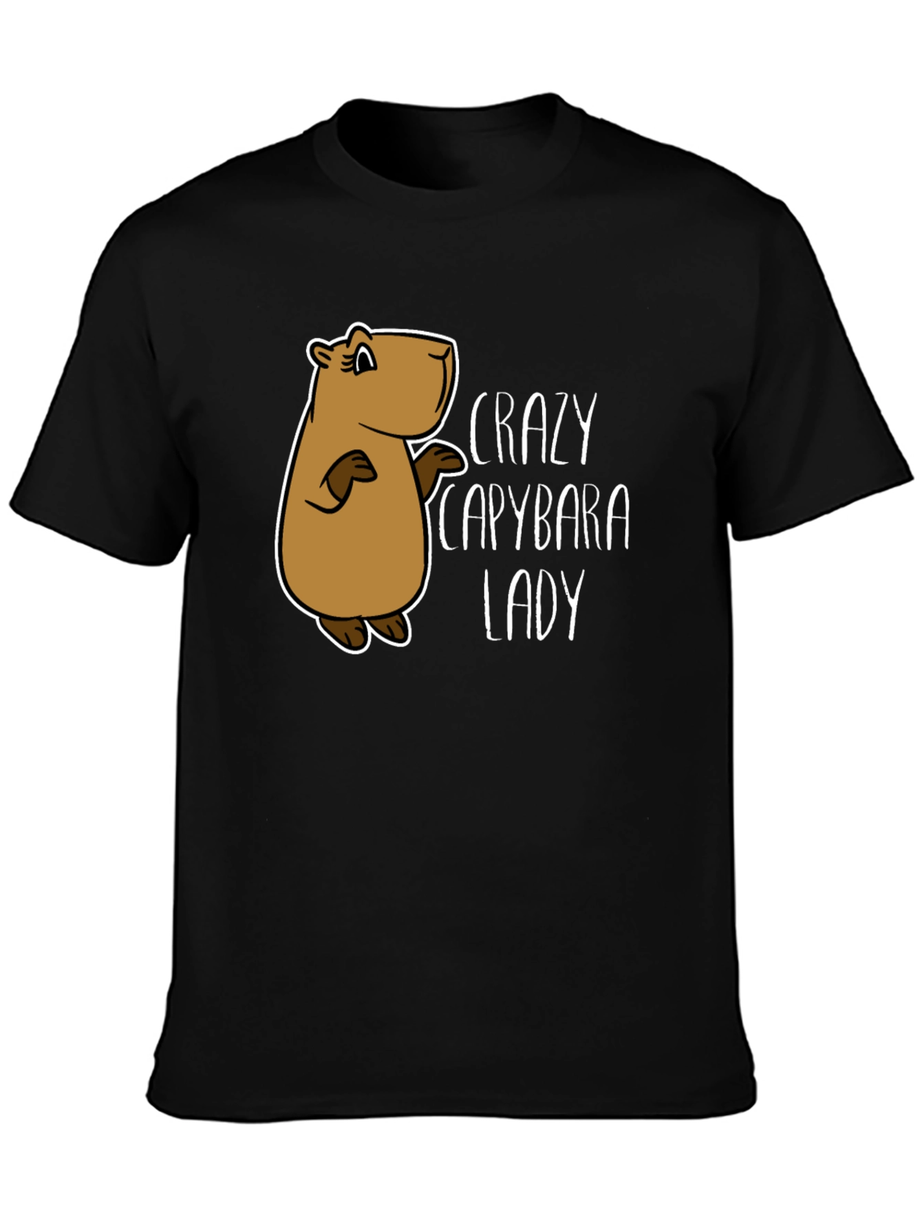 Crazy Capybara Lady T-Shirt - Fun Animal Lover Tee