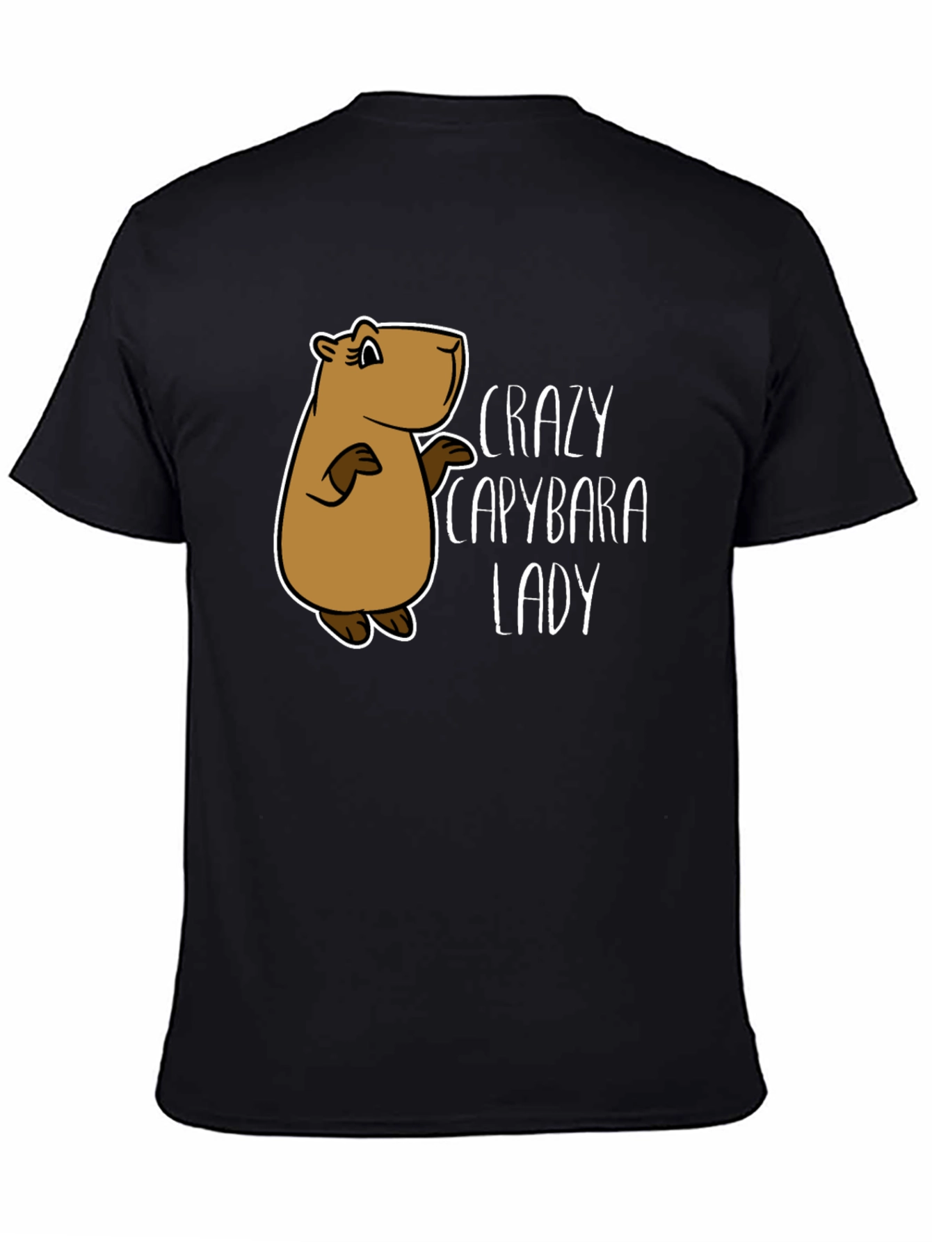 Crazy Capybara Lady T-Shirt - Fun Animal Lover Tee