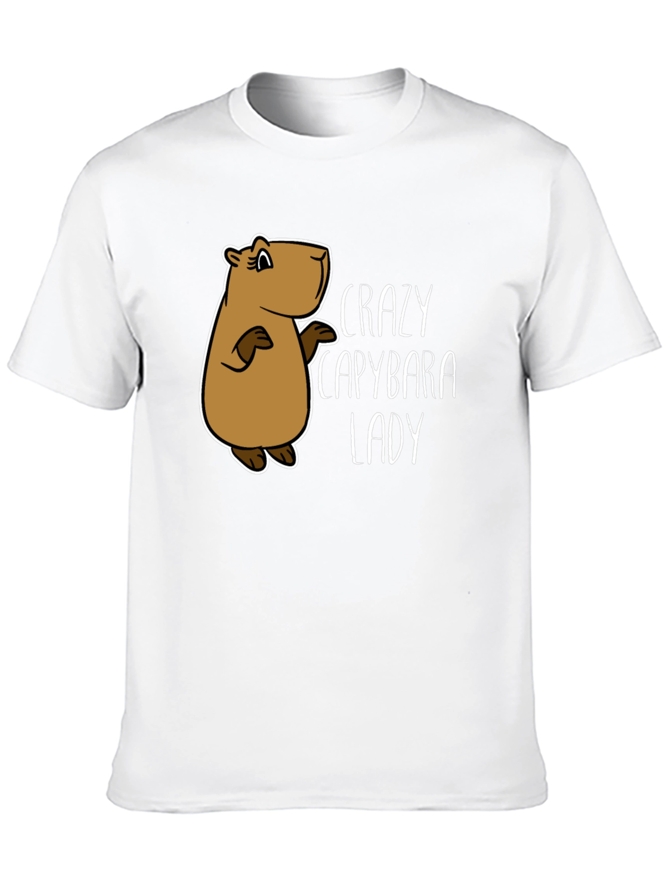 Crazy Capybara Lady T-Shirt - Fun Animal Lover Tee