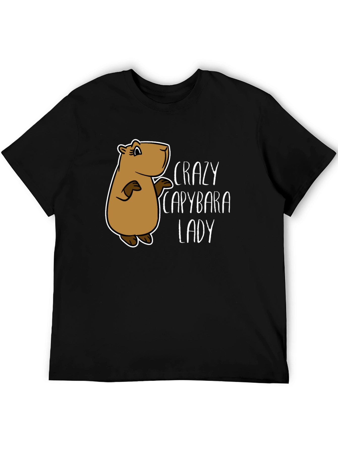 Crazy Capybara Lady T-Shirt - Fun Animal Lover Tee