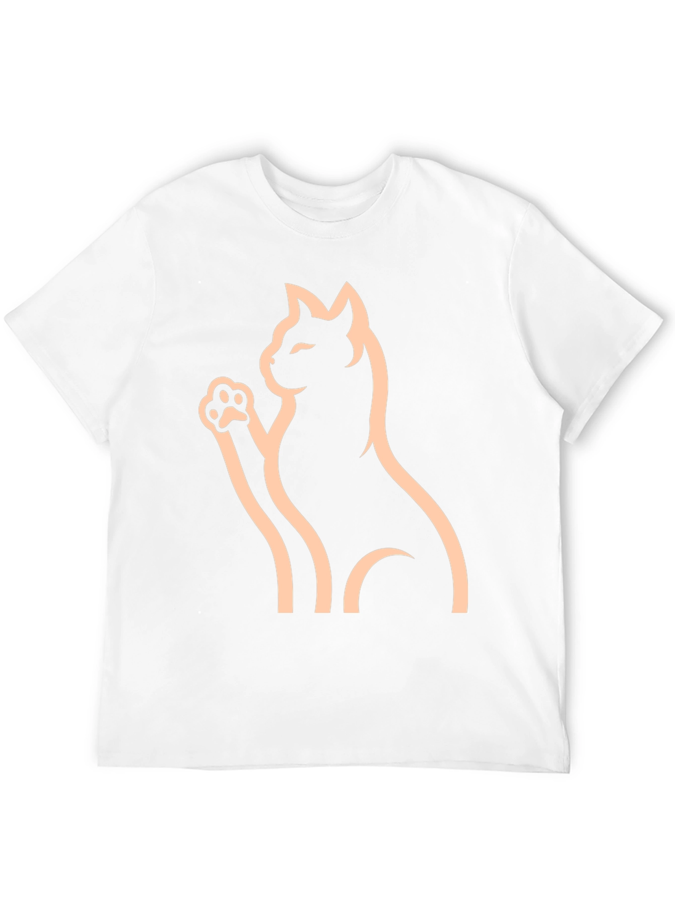Black Cat Graphic Tee - Minimalist Style