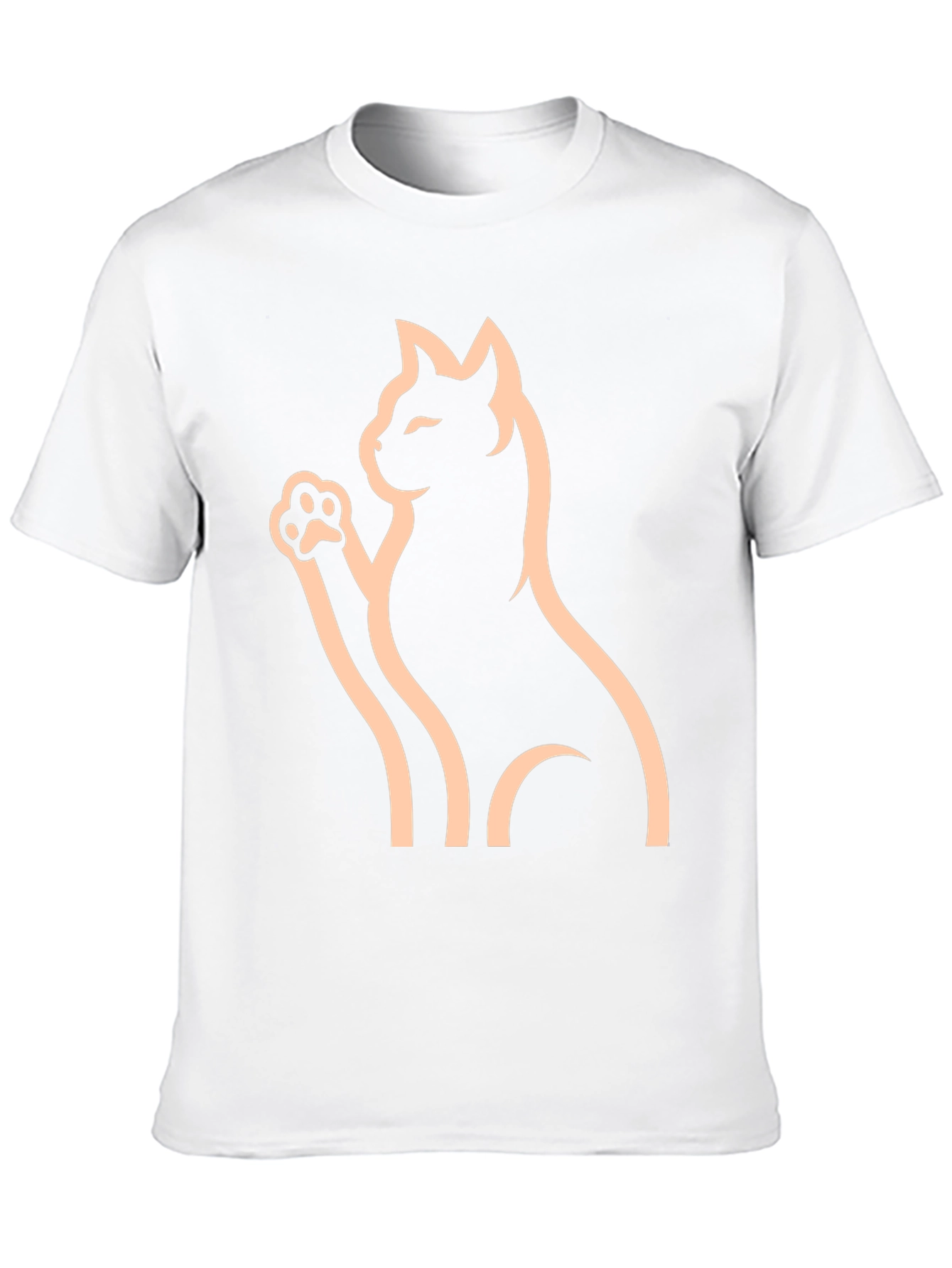 Black Cat Graphic Tee - Minimalist Style