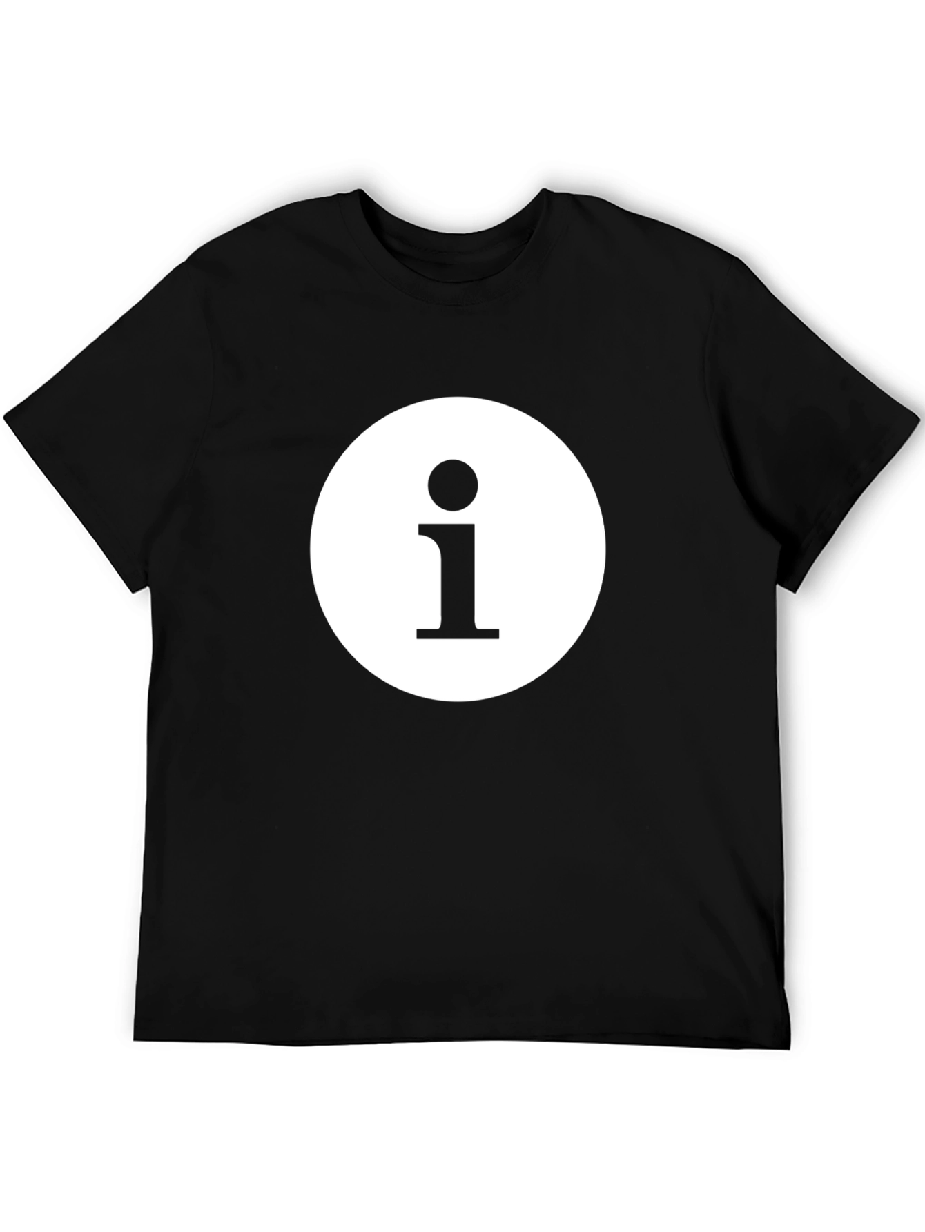 Info Icon Graphic Black T-Shirt