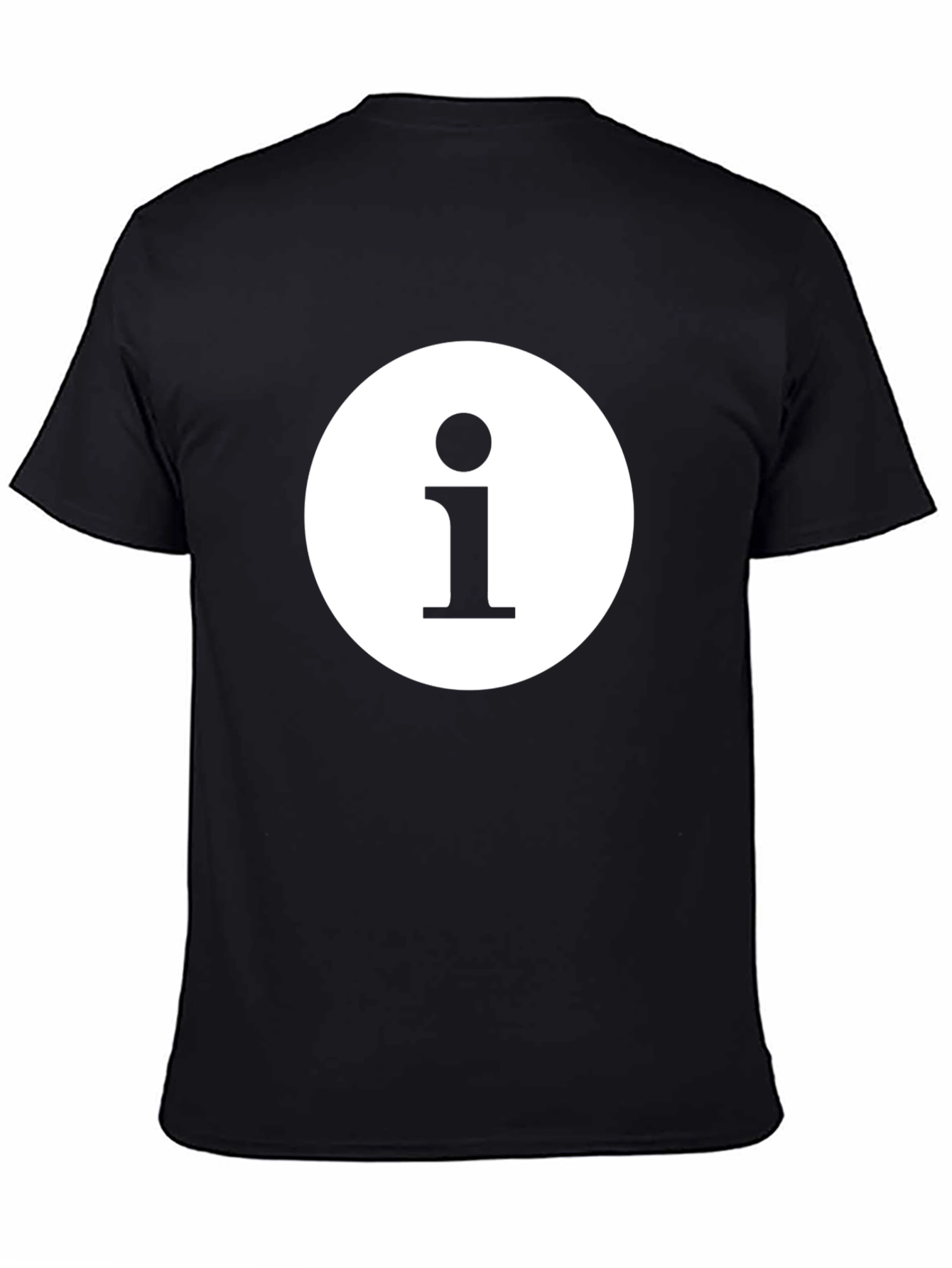 Info Icon Graphic Black T-Shirt