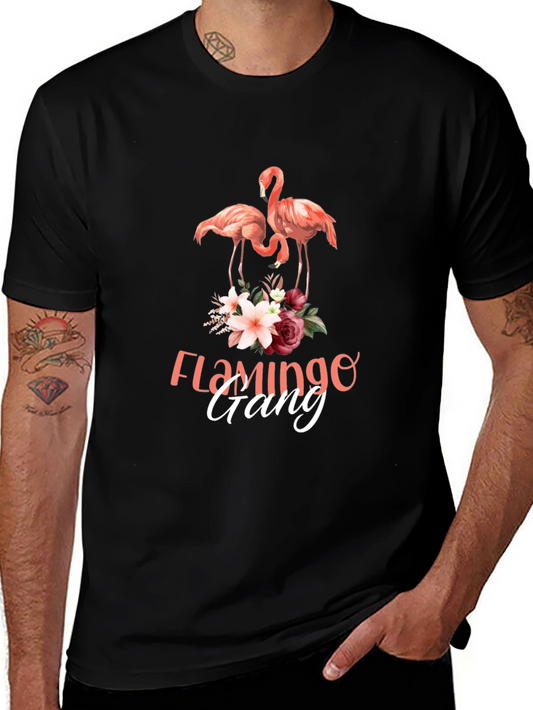 Flamingo Gang Graphic Tee - Unique Design