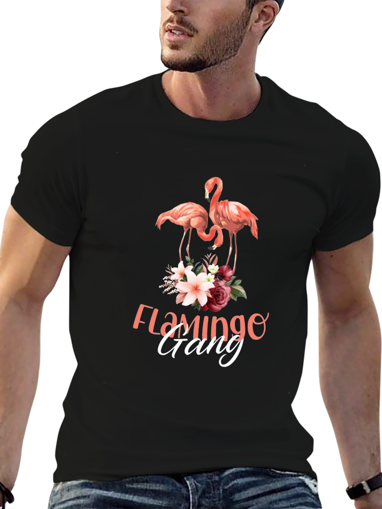 Flamingo Gang Graphic Tee - Unique Design