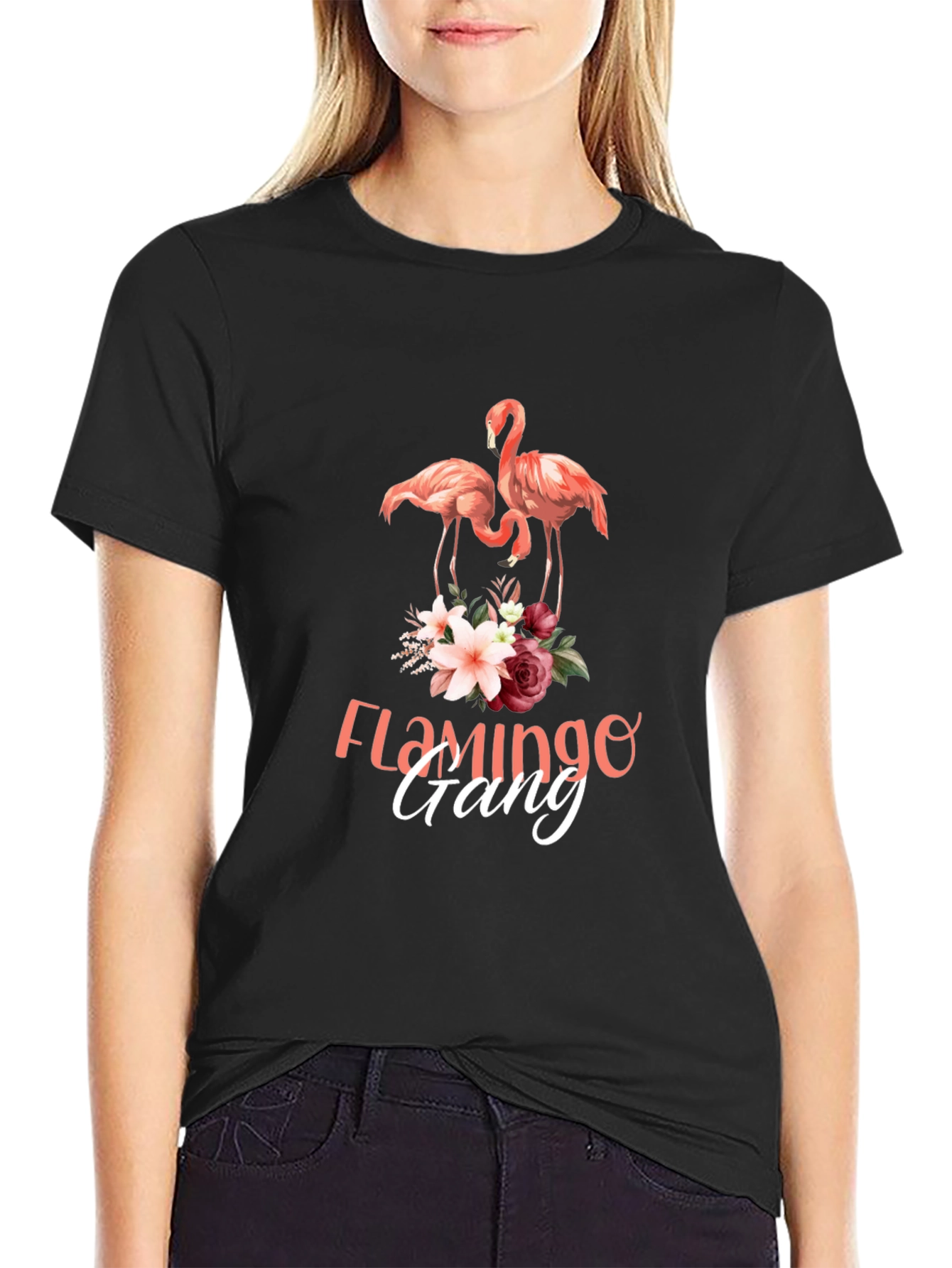 Flamingo Gang Graphic Tee - Unique Design