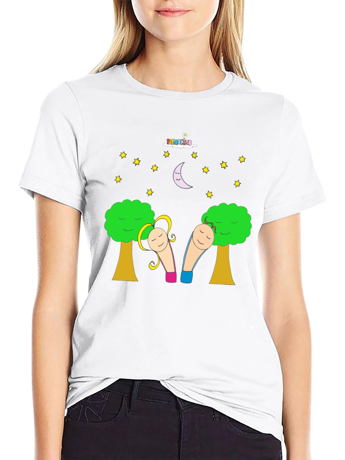 Whimsical Cartoon T-Shirt - Unisex Black Tee