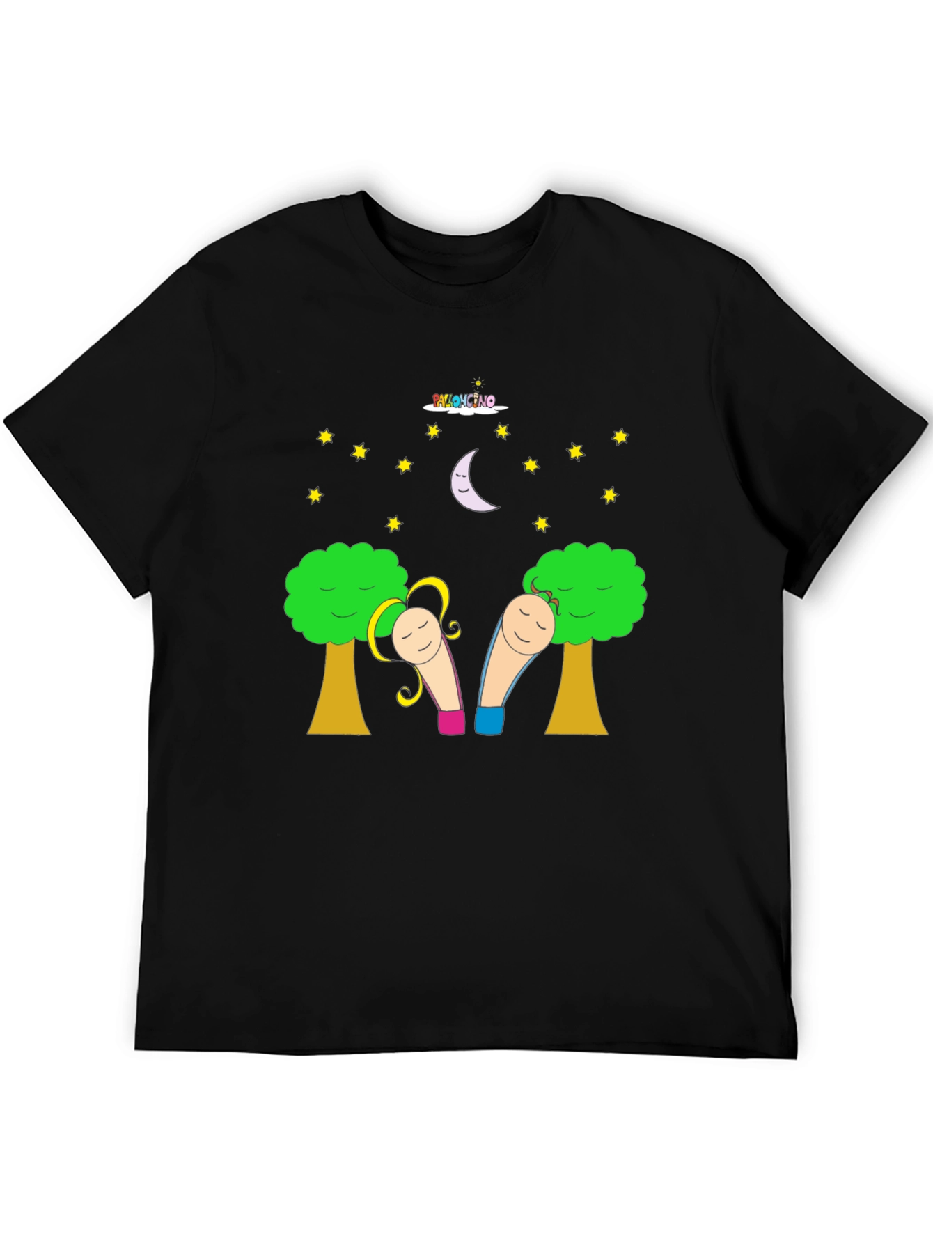 Whimsical Cartoon T-Shirt - Unisex Black Tee