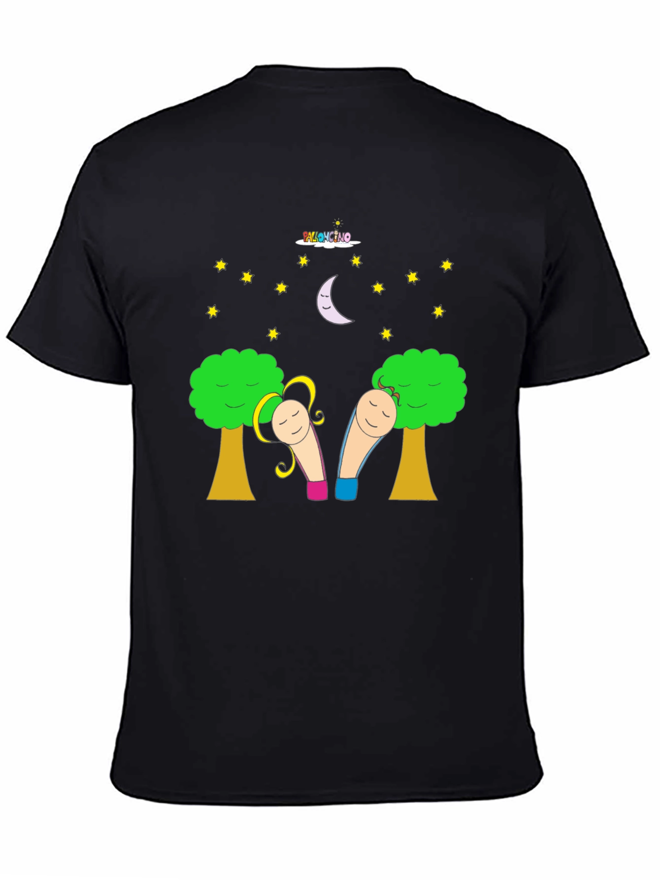 Whimsical Cartoon T-Shirt - Unisex Black Tee