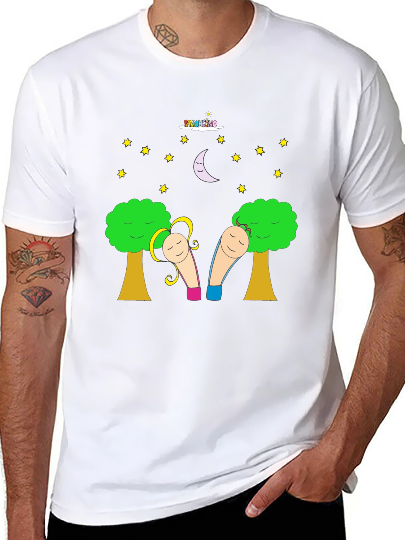 Whimsical Cartoon T-Shirt - Unisex Black Tee