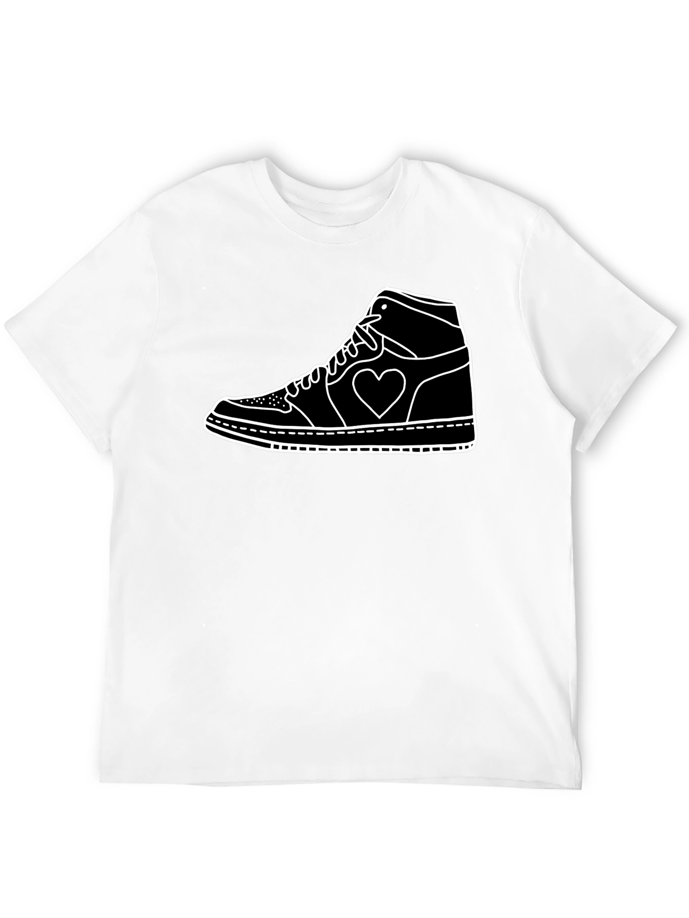Heart Sneaker Graphic Tee - Stylish Casual Wear