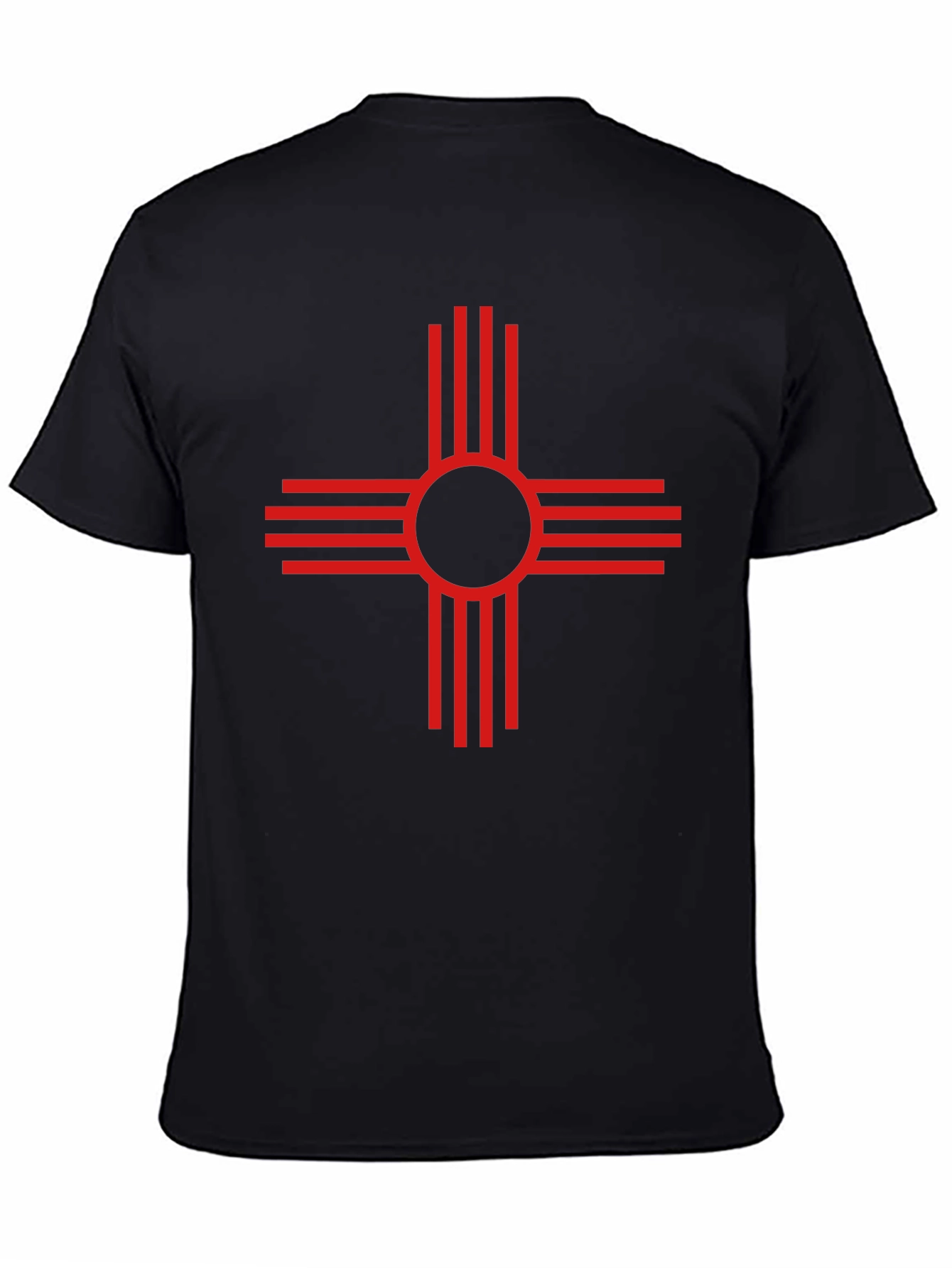 Red Zia Symbol Black Tee