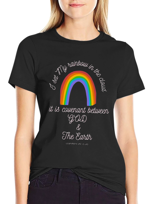 Rainbow Covenant Graphic T-Shirt - God & Earth Design