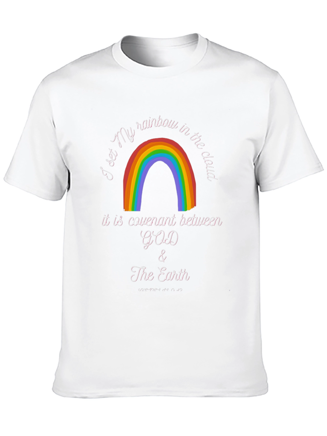 Rainbow Covenant Graphic T-Shirt - God & Earth Design