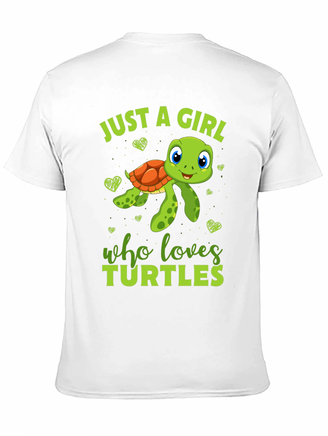 Girl Who Loves Turtles Black T-Shirt